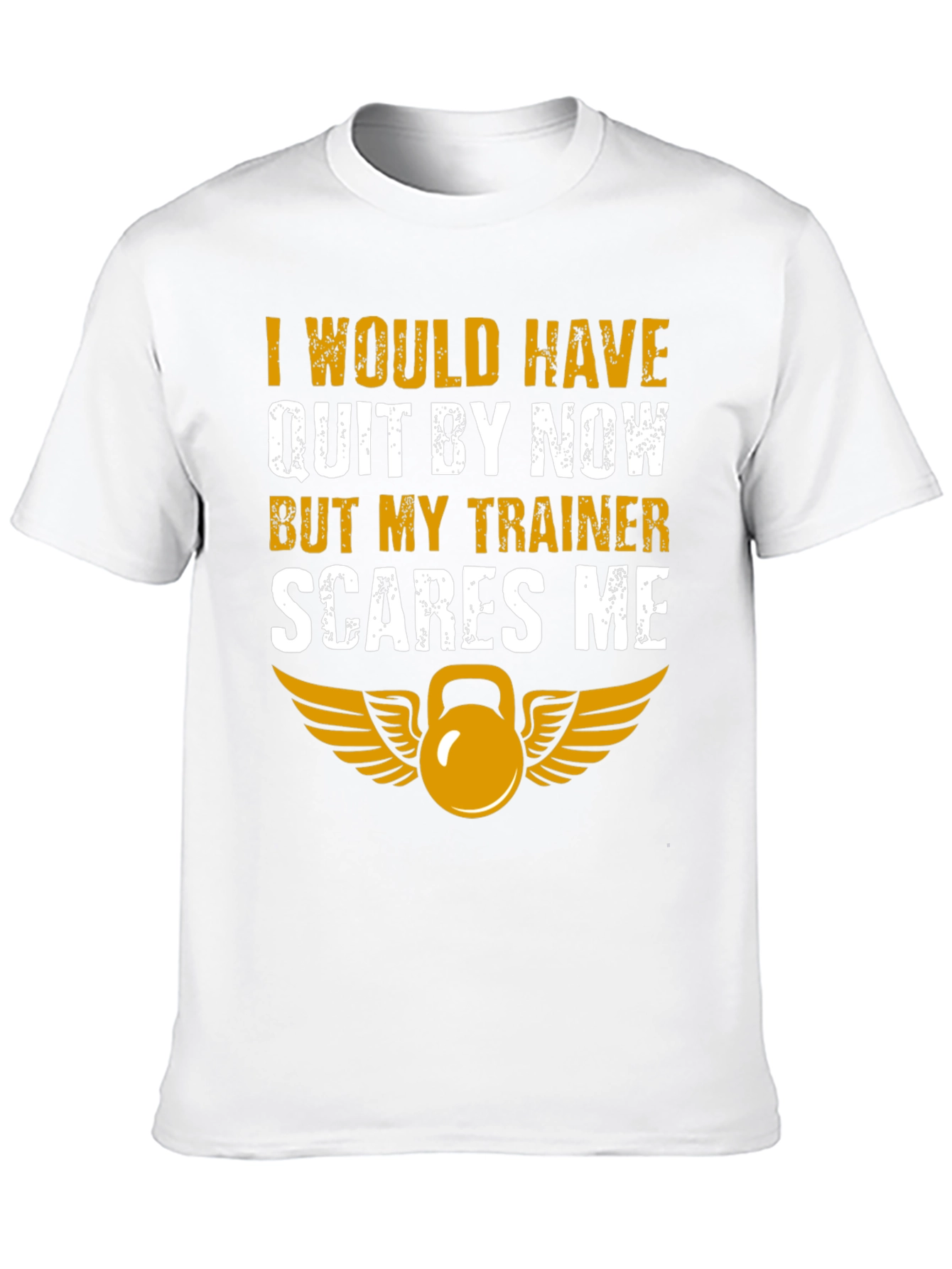 Funny Workout T-Shirt - My Trainer Scares Me