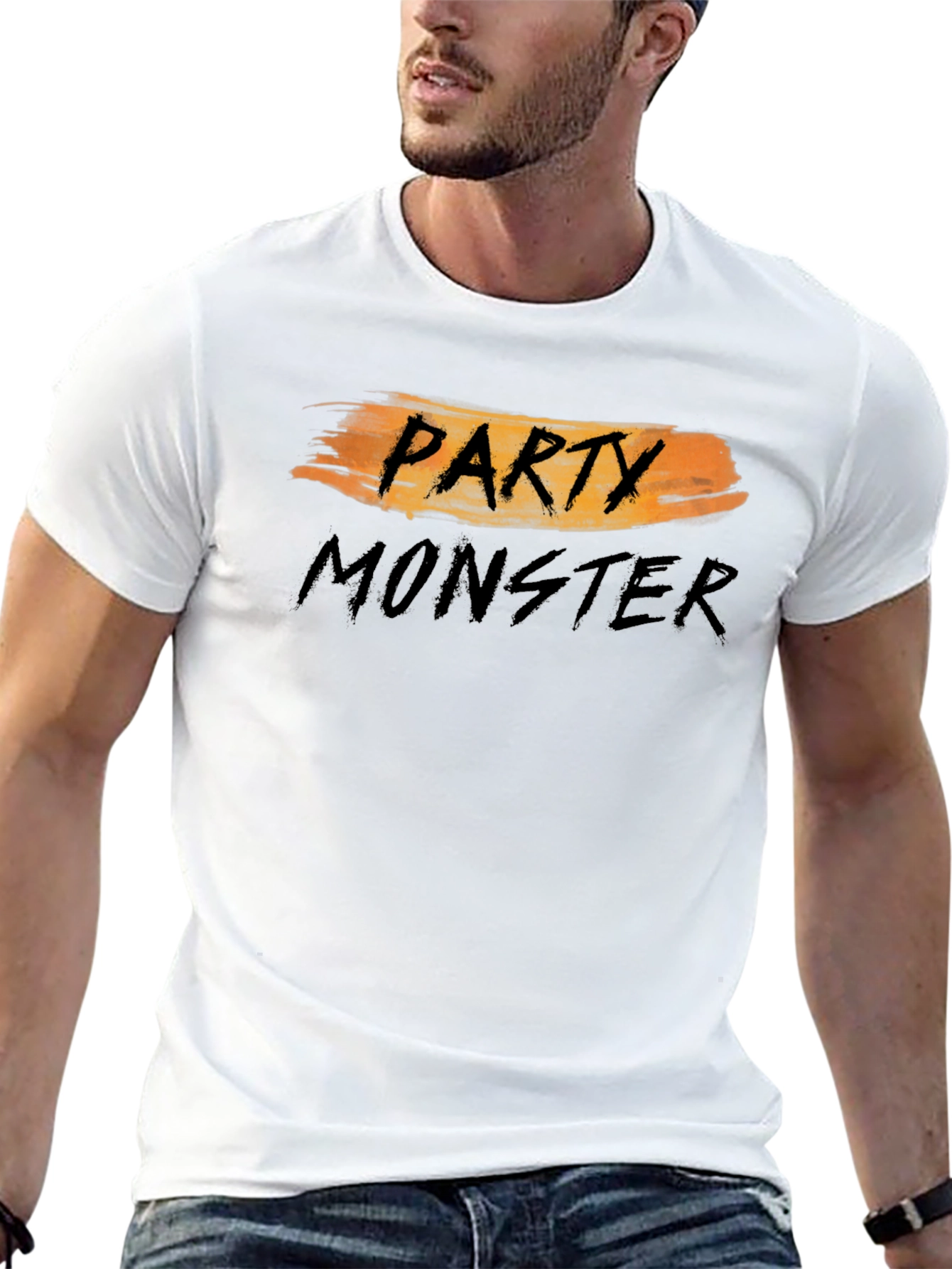 Party Monster Graphic T-Shirt - Black Crew Neck Tee