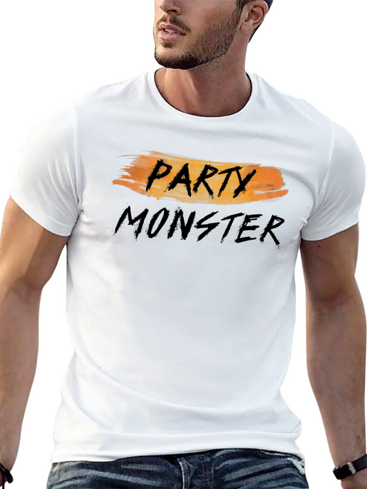 Party Monster Graphic T-Shirt - Black Crew Neck Tee