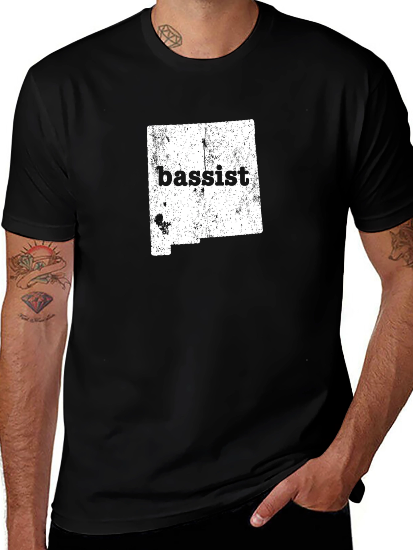 Bassist New Mexico Graphic Tee - Black