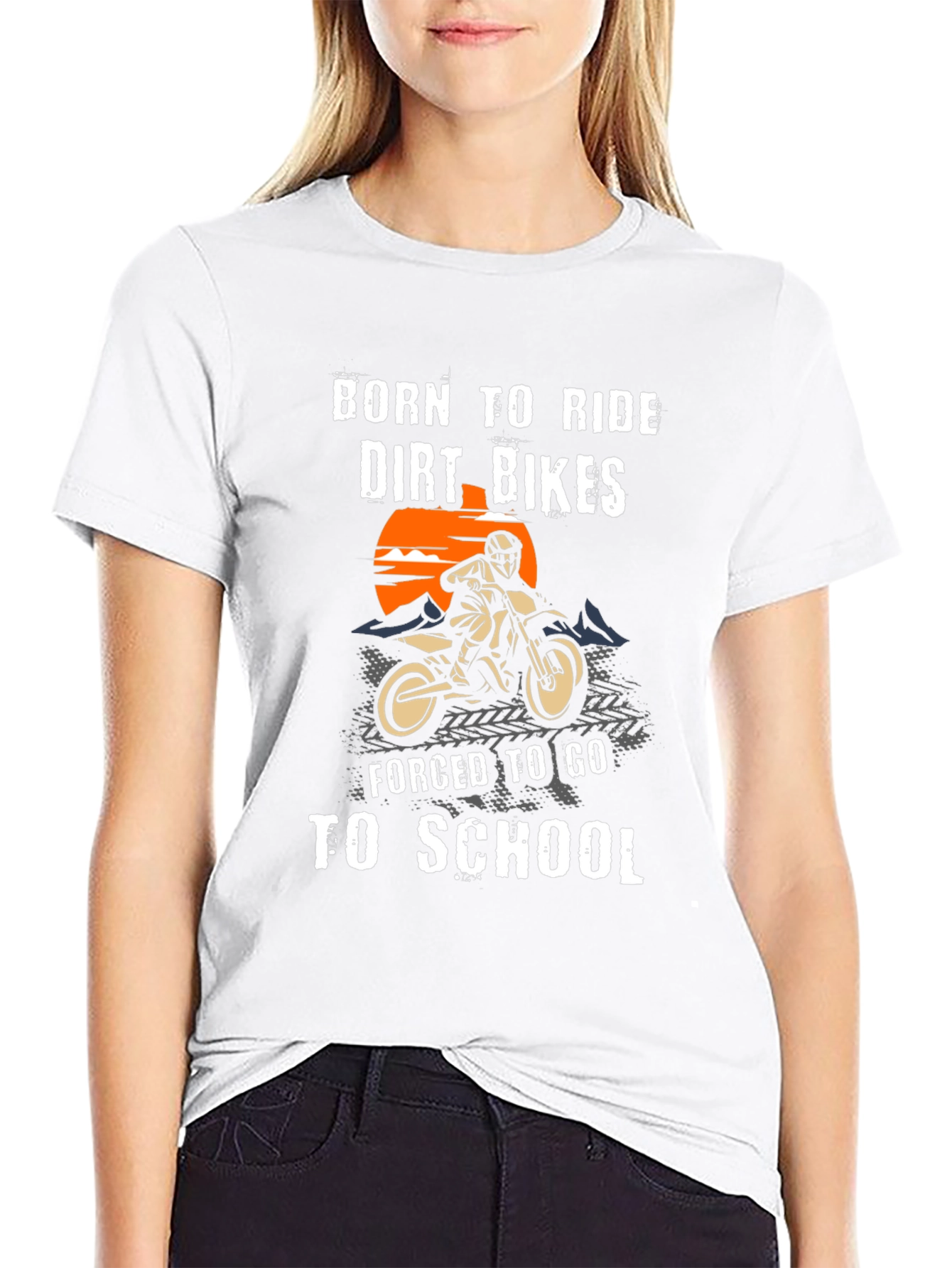Born to Ride Dirt Bikes Graphic T-Shirt