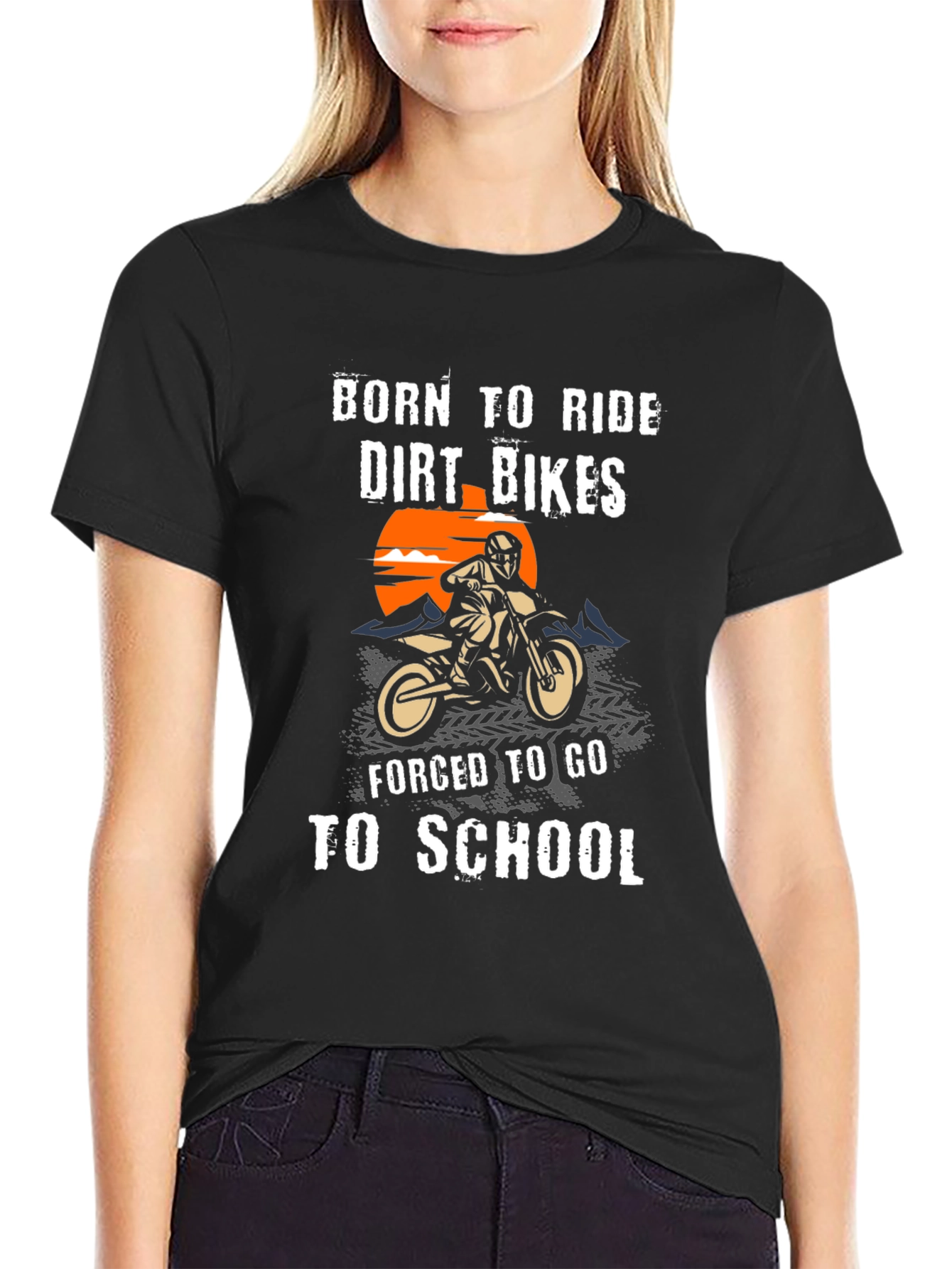 Born to Ride Dirt Bikes Graphic T-Shirt