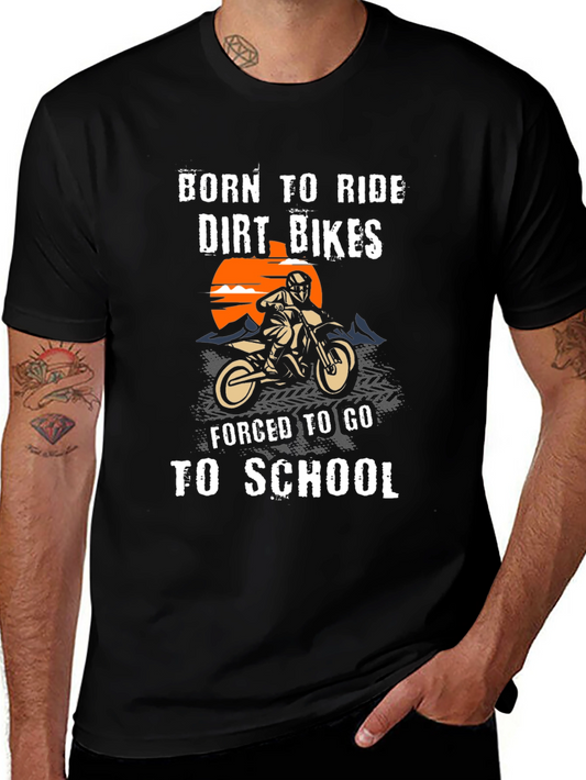 Born to Ride Dirt Bikes Graphic T-Shirt