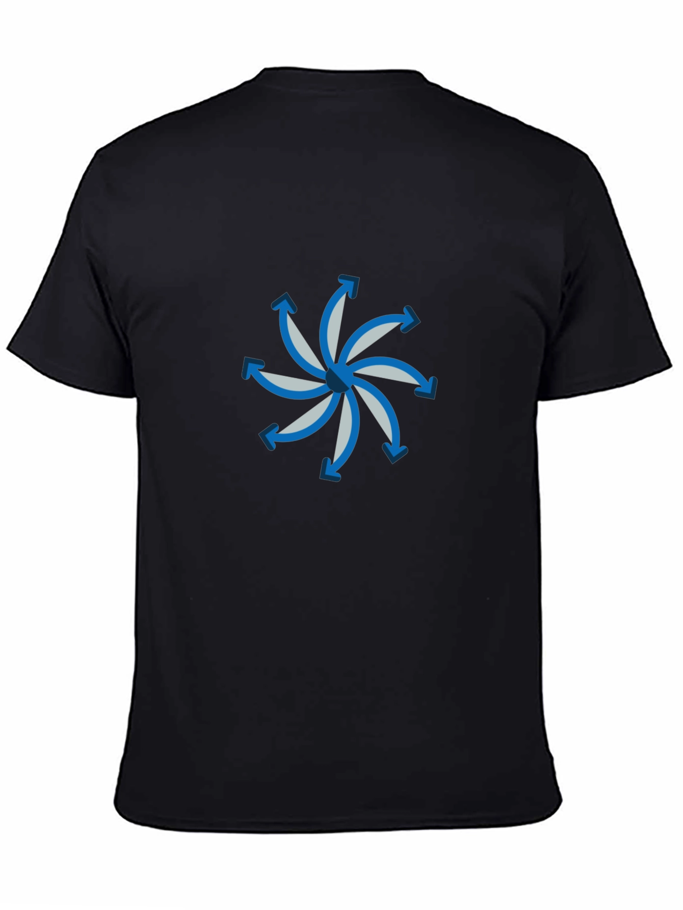 Abstract Arrow Graphic Black Cotton T-Shirt