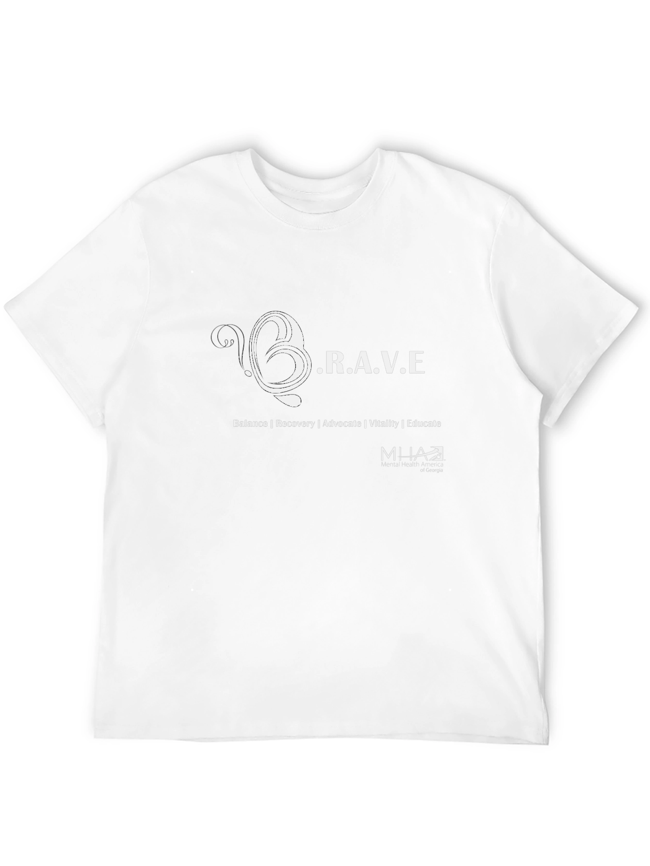 BRAVE Graphic T-Shirt Mental Health Advocate Tee