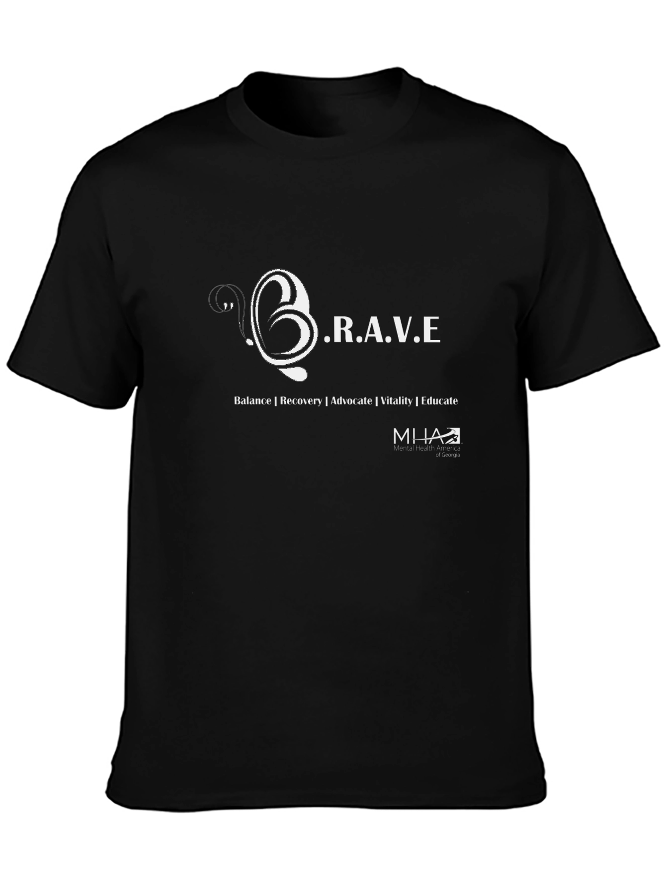 BRAVE Graphic T-Shirt Mental Health Advocate Tee