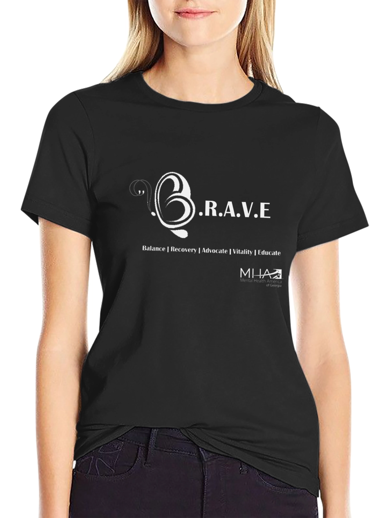 BRAVE Graphic T-Shirt Mental Health Advocate Tee