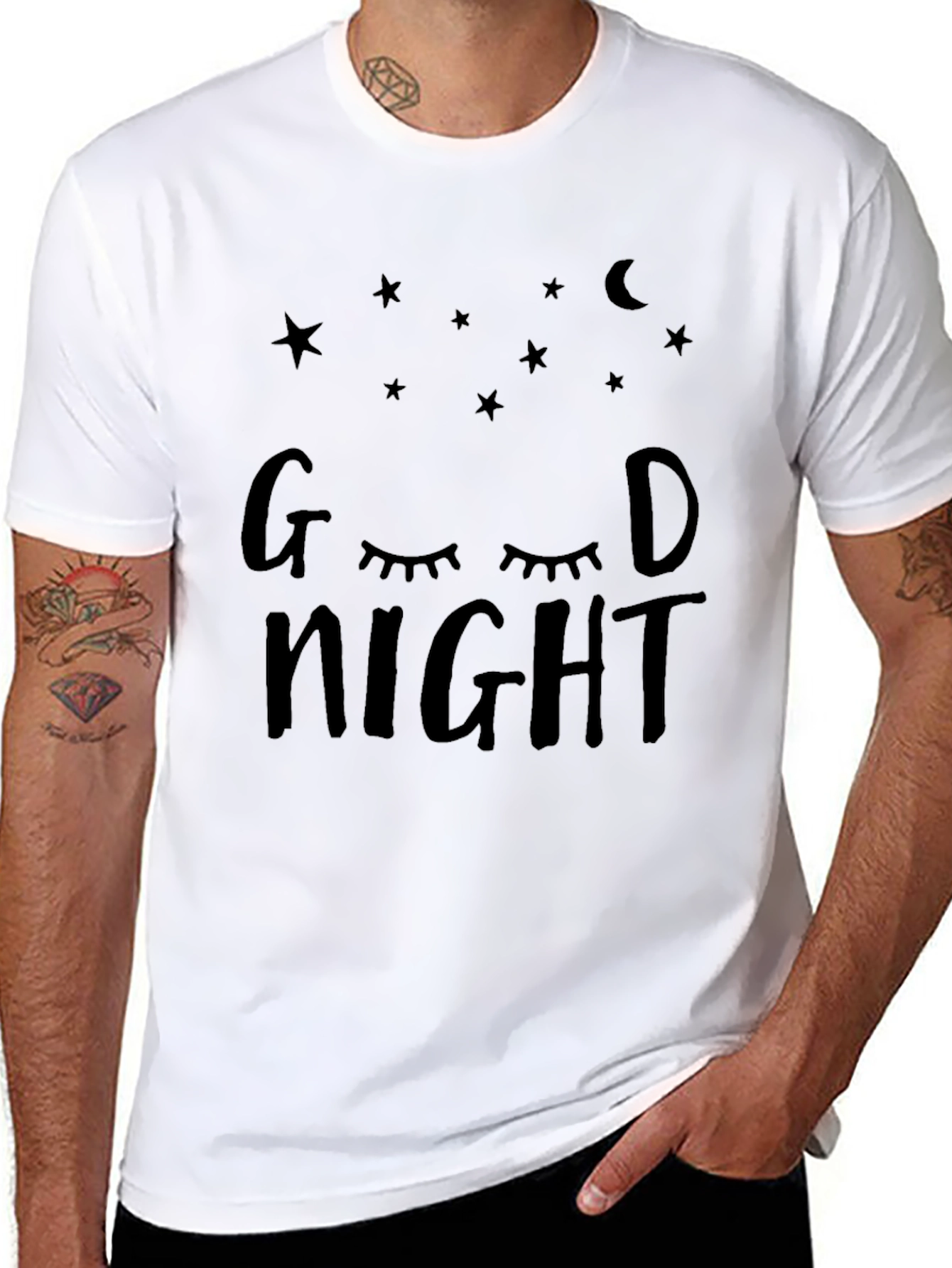 Good Night Graphic T-Shirt - Sleepy Stars & Moon