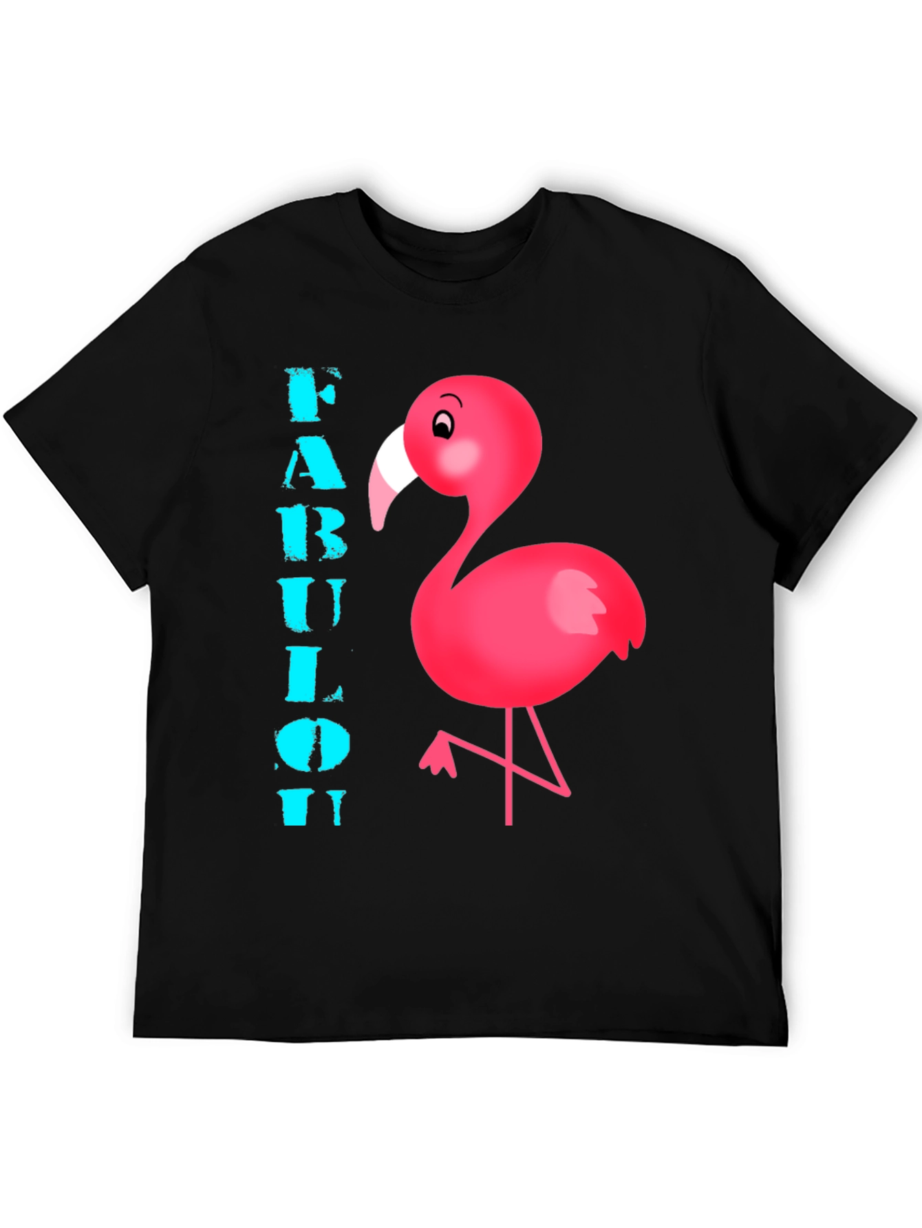 Fabulous Flamingo T-Shirt - Mens Black Tee