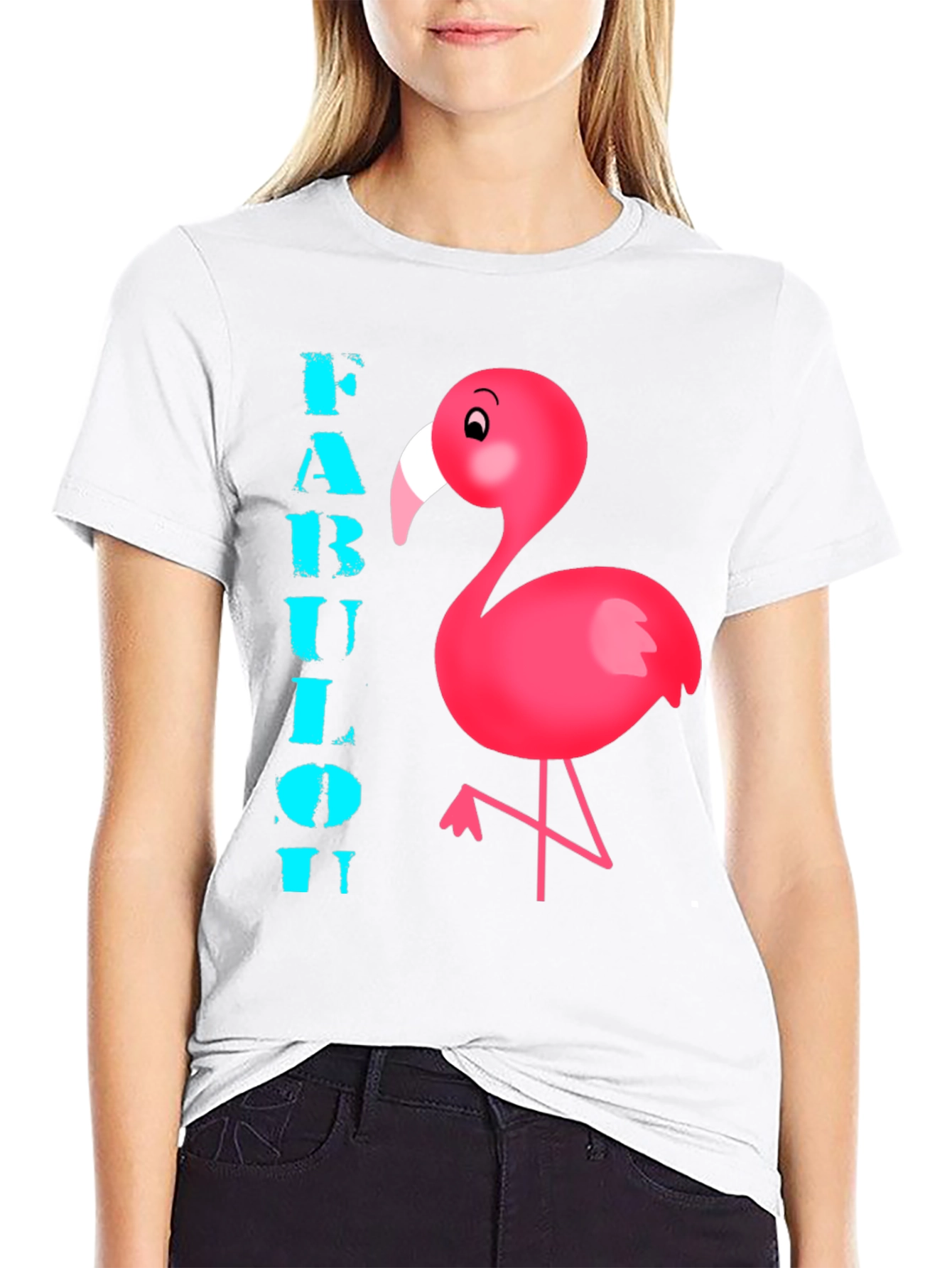 Fabulous Flamingo T-Shirt - Mens Black Tee