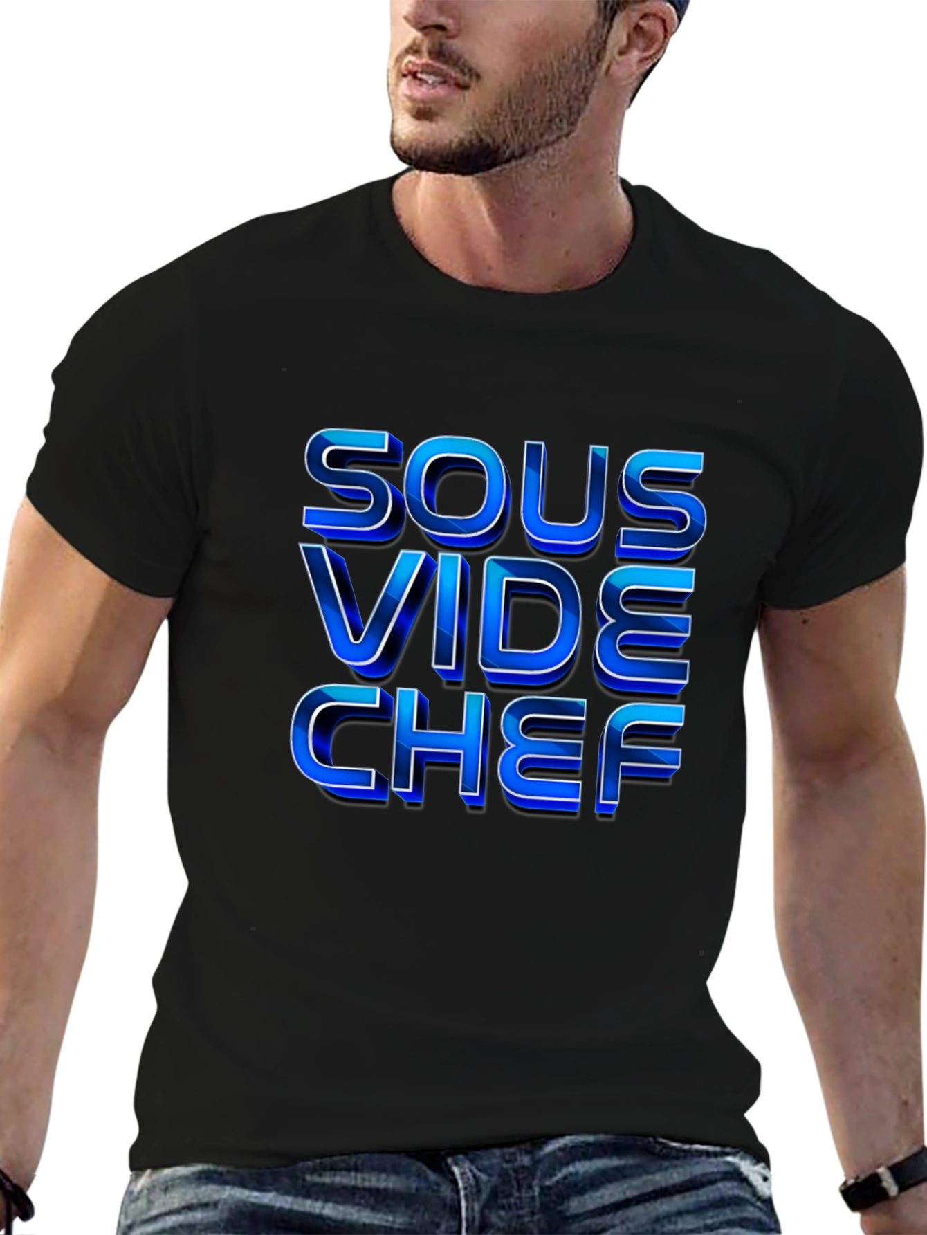 Sous Vide Chef T-Shirt - Premium Black Tee