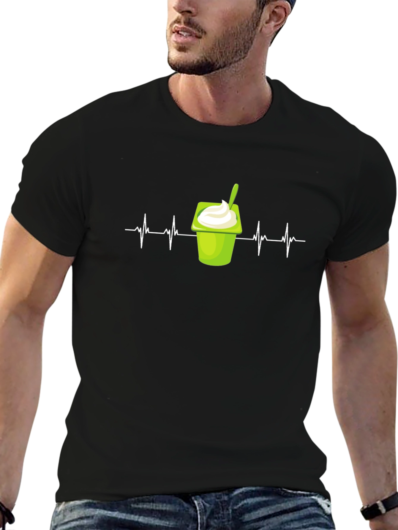 Yogurt Heartbeat T-Shirt - Funny Foodie Tee