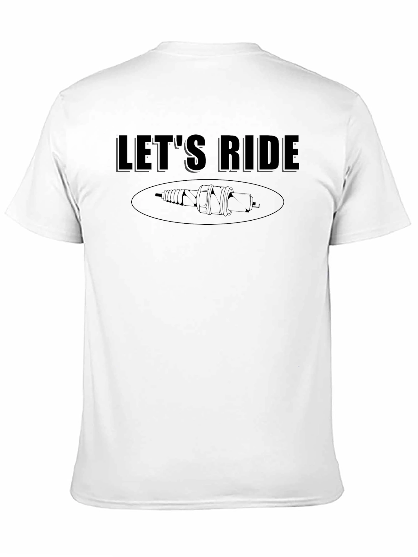 Lets Ride Graphic T-Shirt - Spark Plug Design
