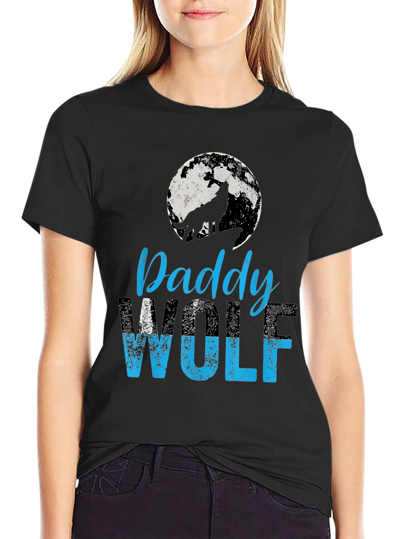 Daddy Wolf Graphic T-Shirt