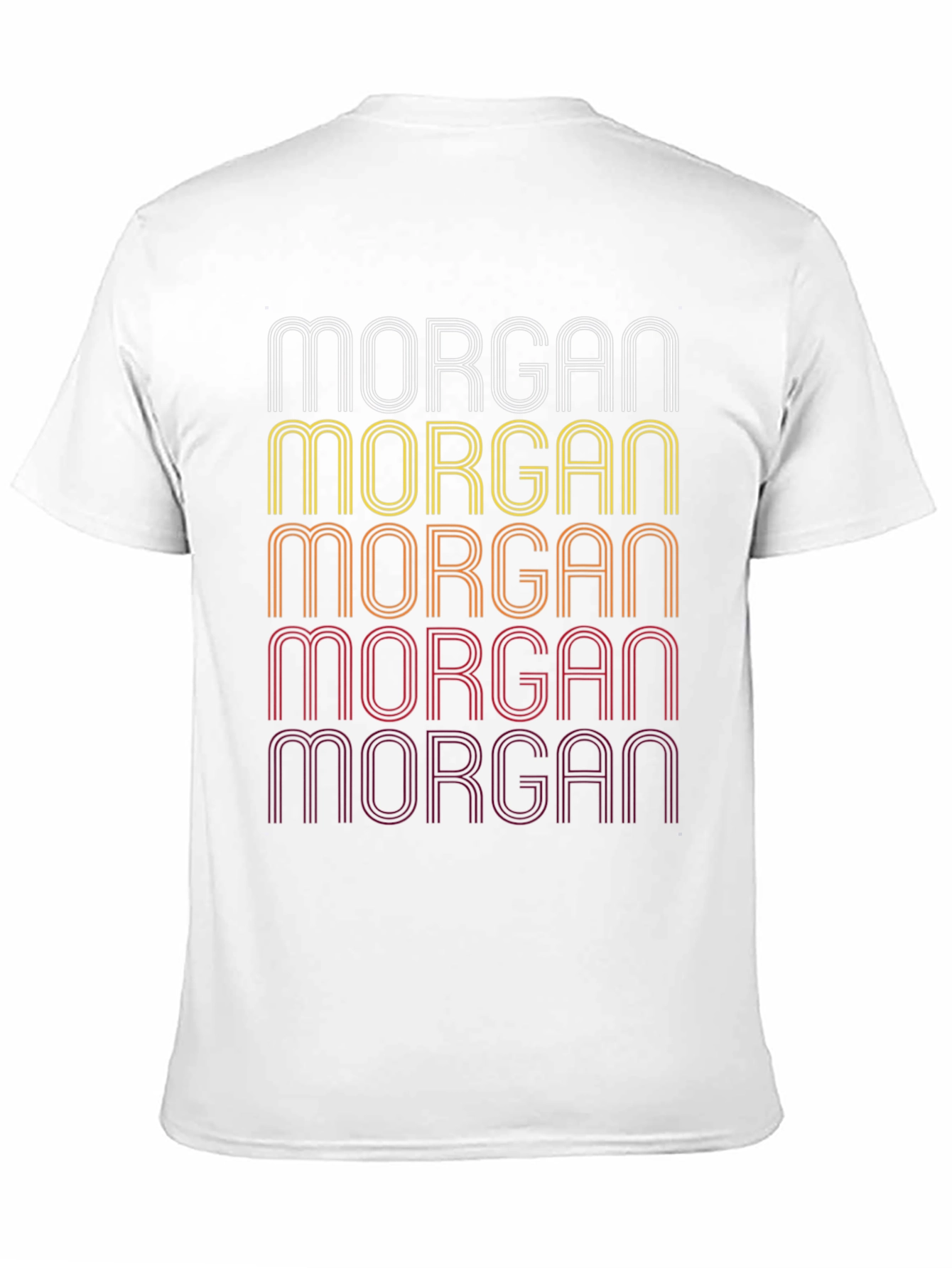 Morgan Retro Stacked Name T-Shirt