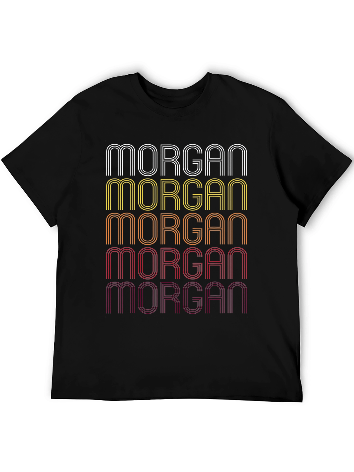 Morgan Retro Stacked Name T-Shirt