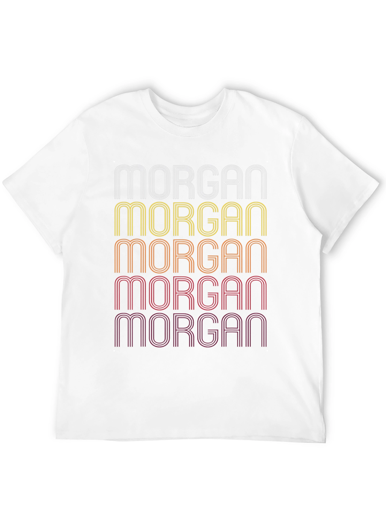 Morgan Retro Stacked Name T-Shirt