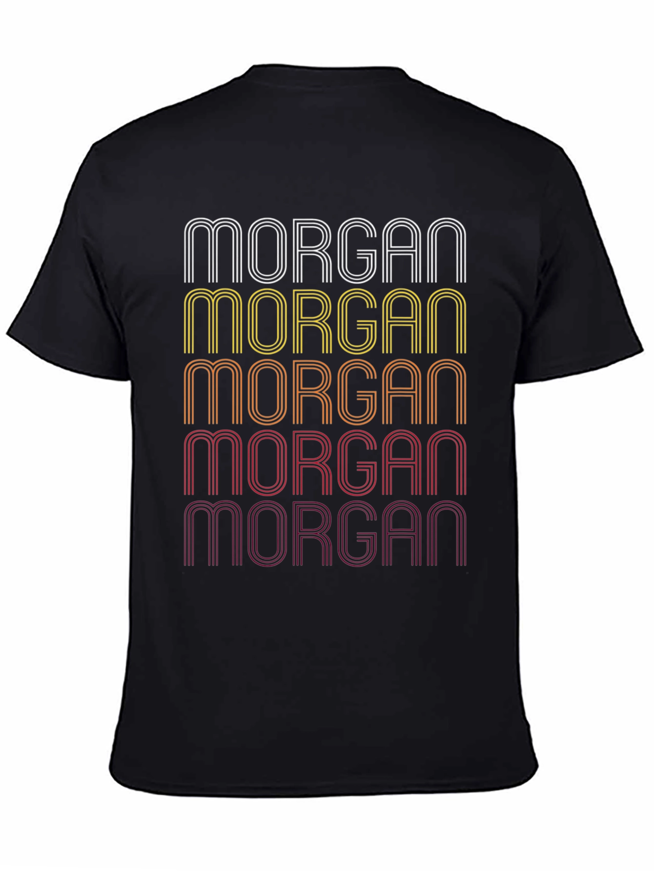 Morgan Retro Stacked Name T-Shirt