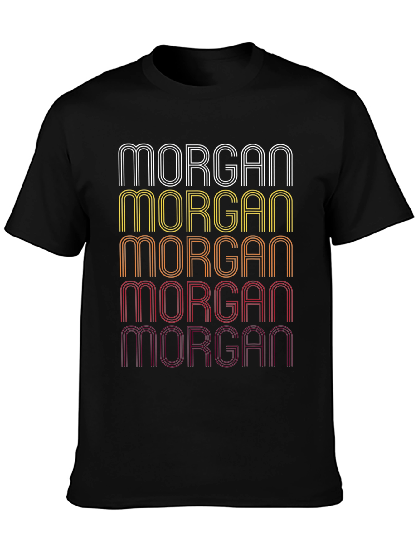 Morgan Retro Stacked Name T-Shirt