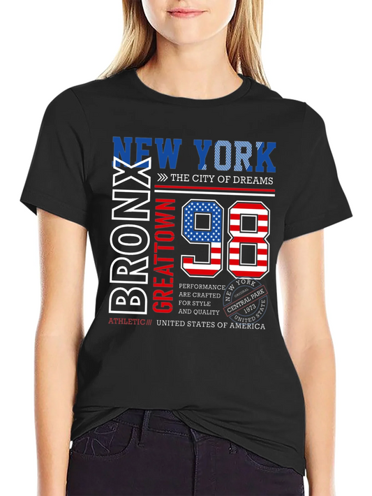 New York Bronx 98 Graphic Print T-Shirt
