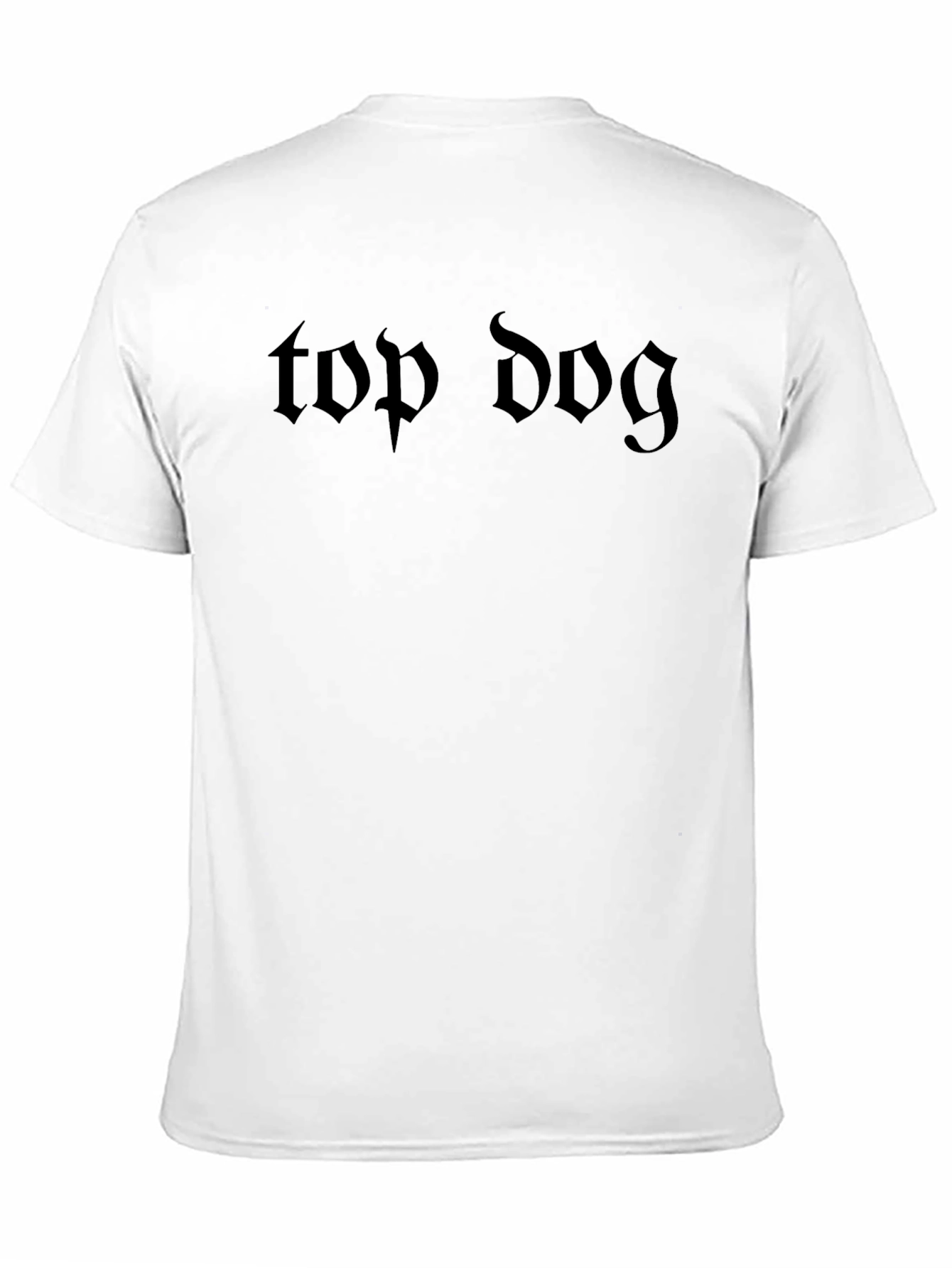 Top Dog Gothic Text T-Shirt - Black