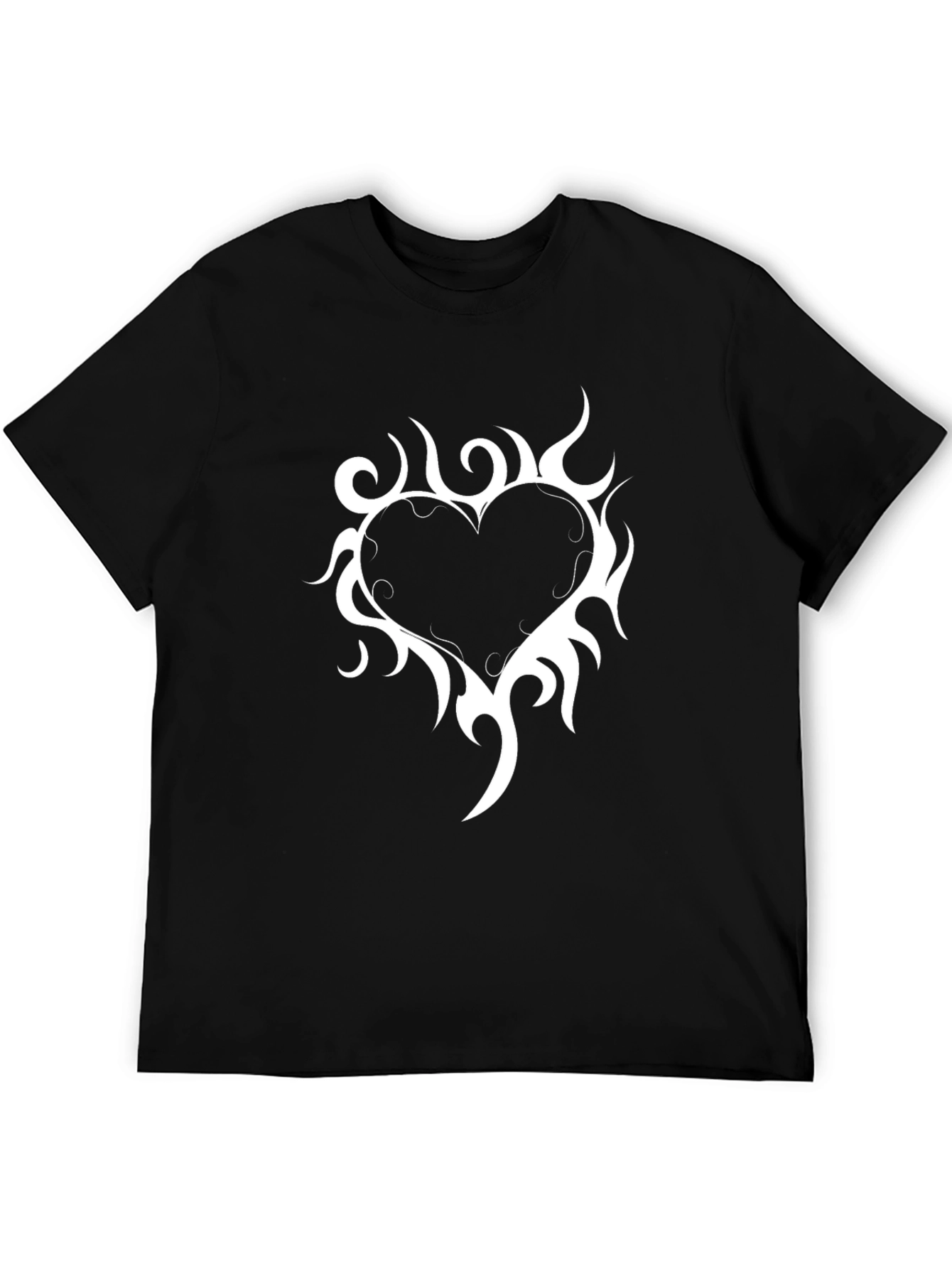 Tribal Heart Graphic Black T-Shirt