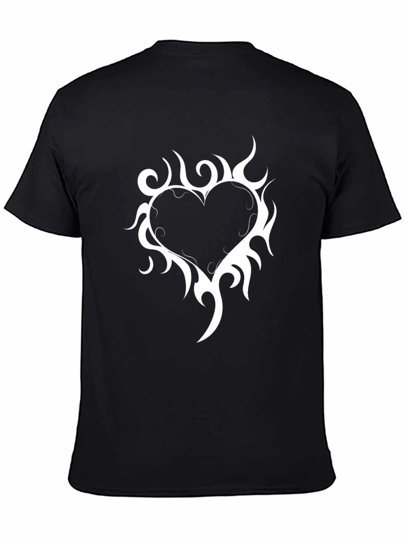 Tribal Heart Graphic Black T-Shirt