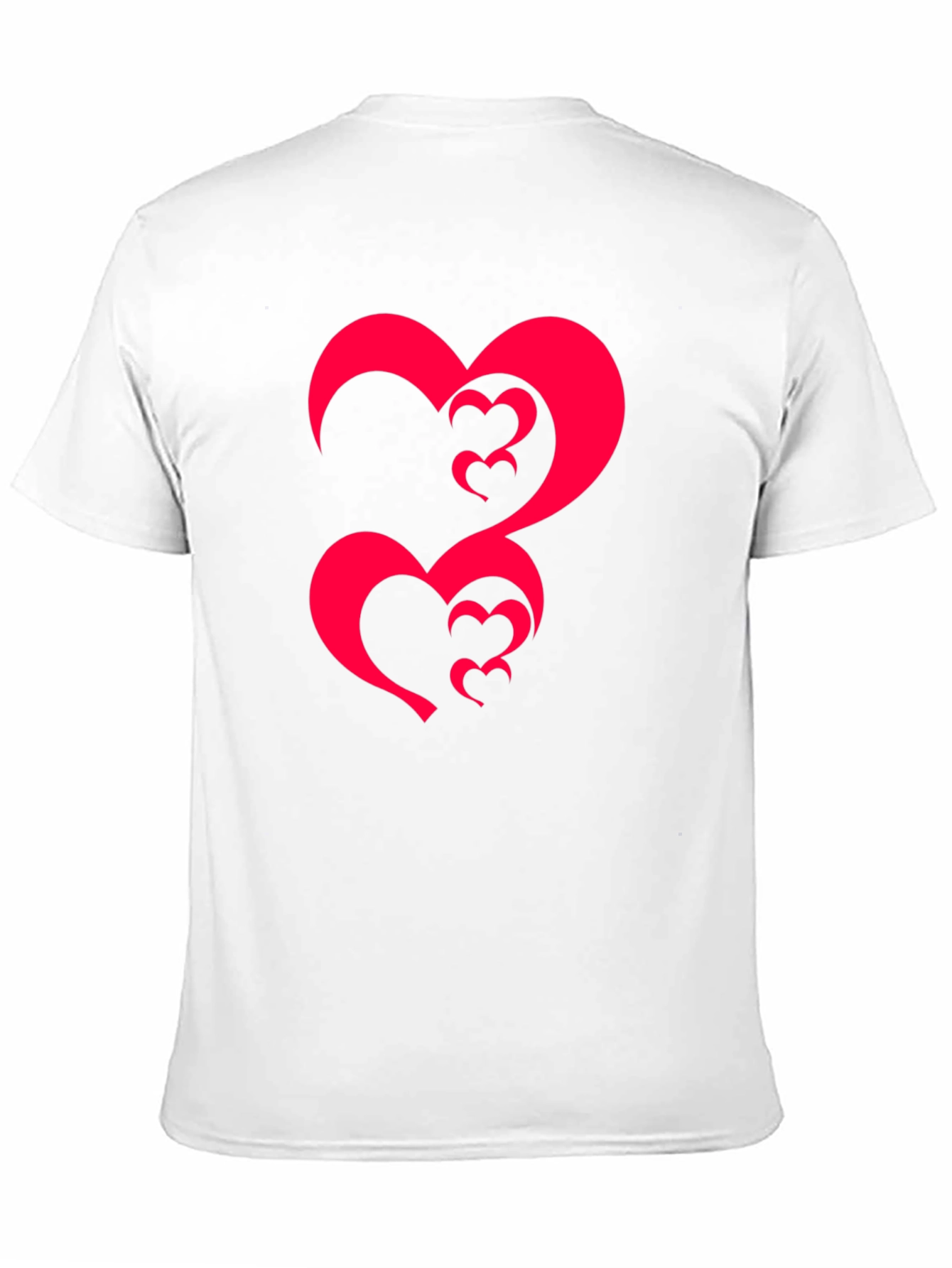 Black Tee with Abstract Heart Design