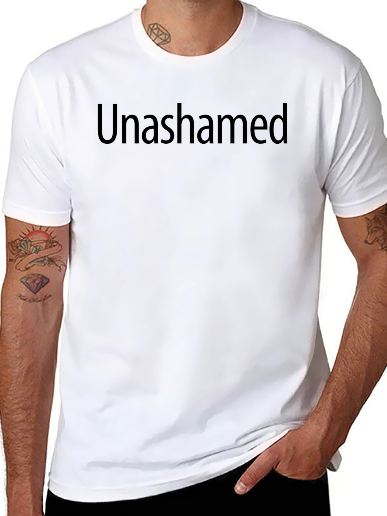 Unashamed Black T-Shirt - Bold Statement Tee