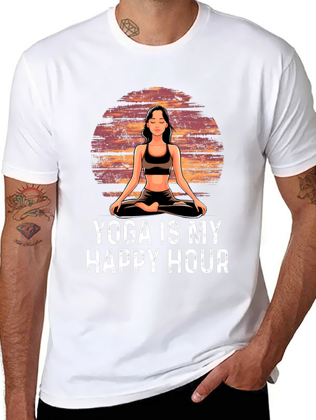 Yoga is My Happy Hour Graphic T-Shirt