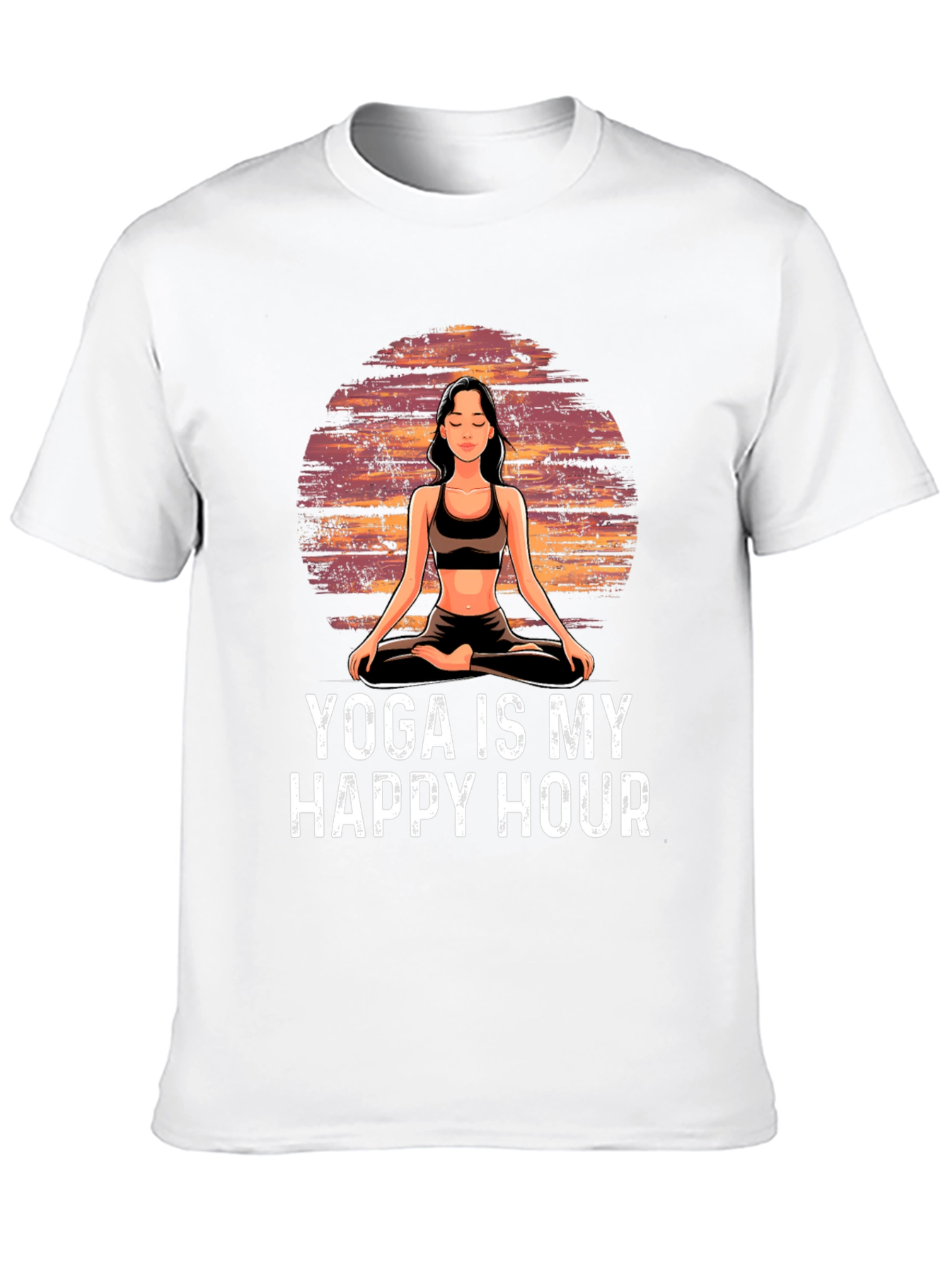 Yoga is My Happy Hour Graphic T-Shirt