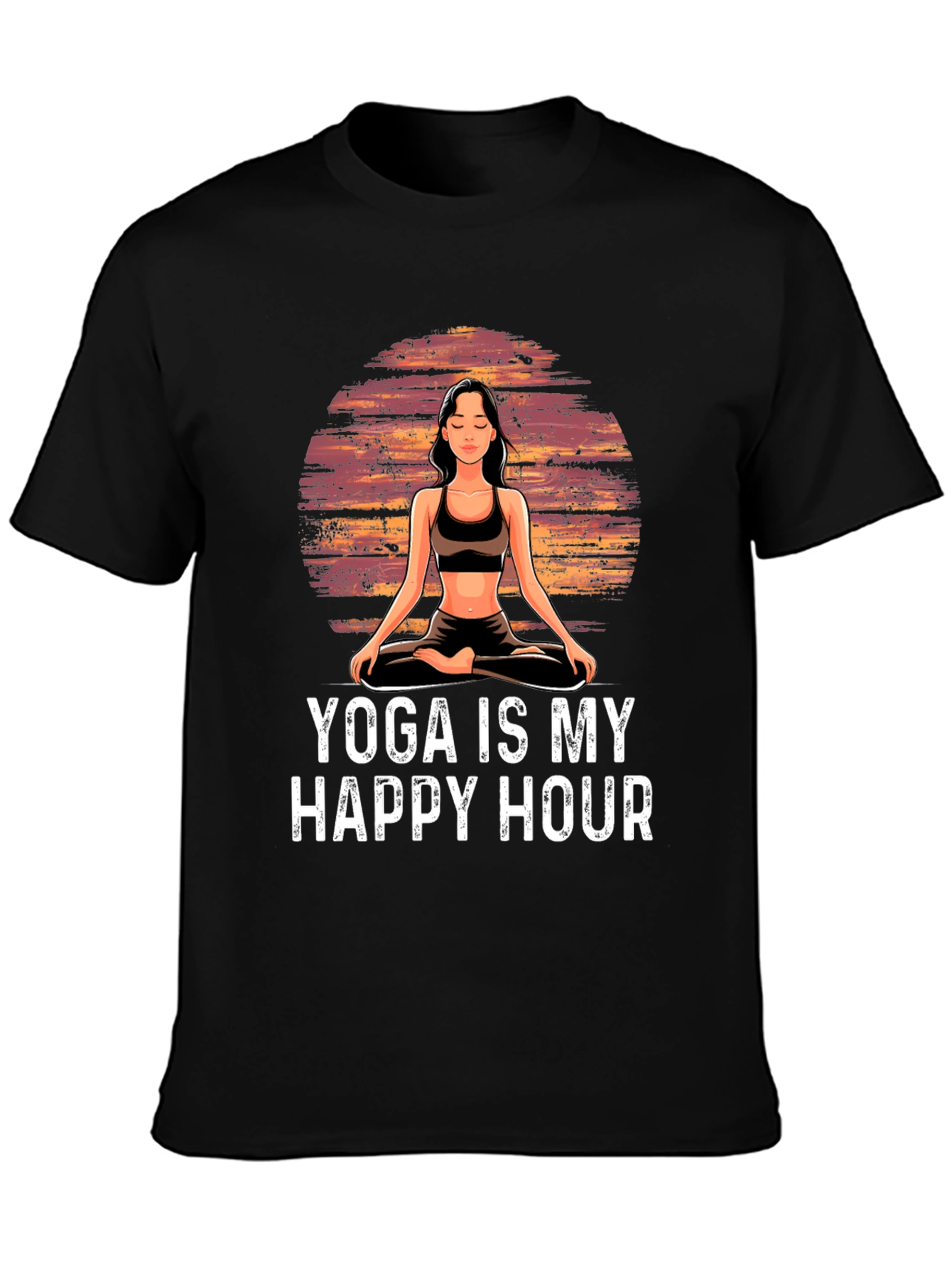 Yoga is My Happy Hour Graphic T-Shirt