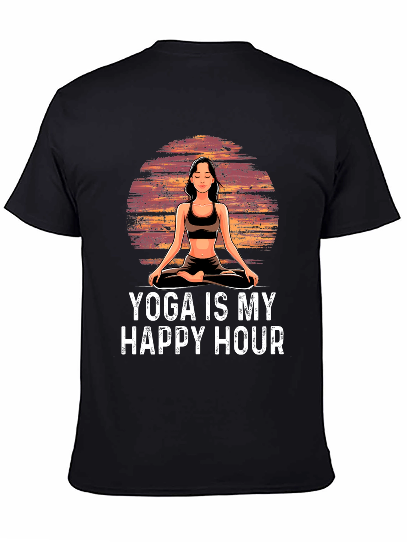 Yoga is My Happy Hour Graphic T-Shirt