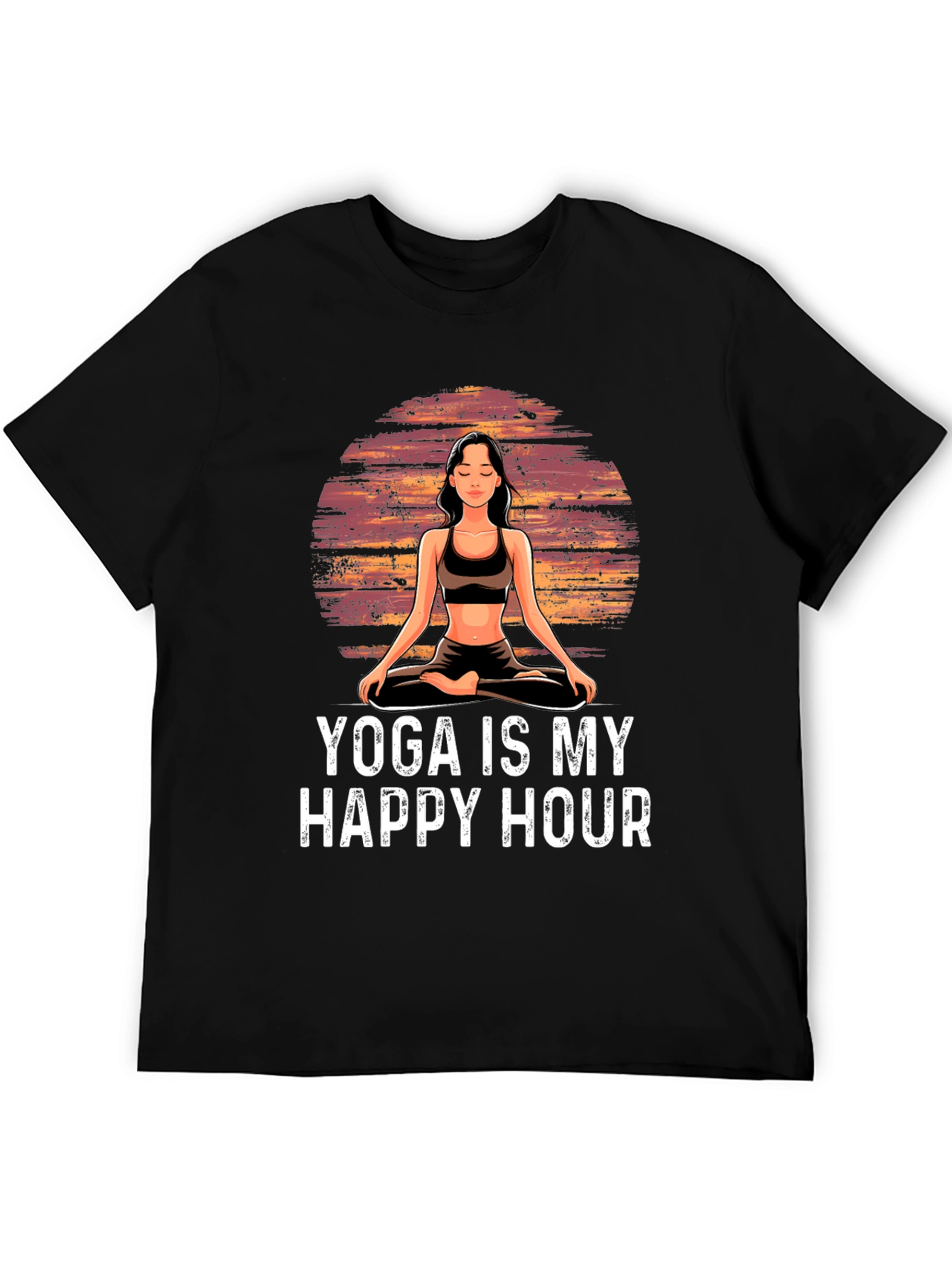 Yoga is My Happy Hour Graphic T-Shirt