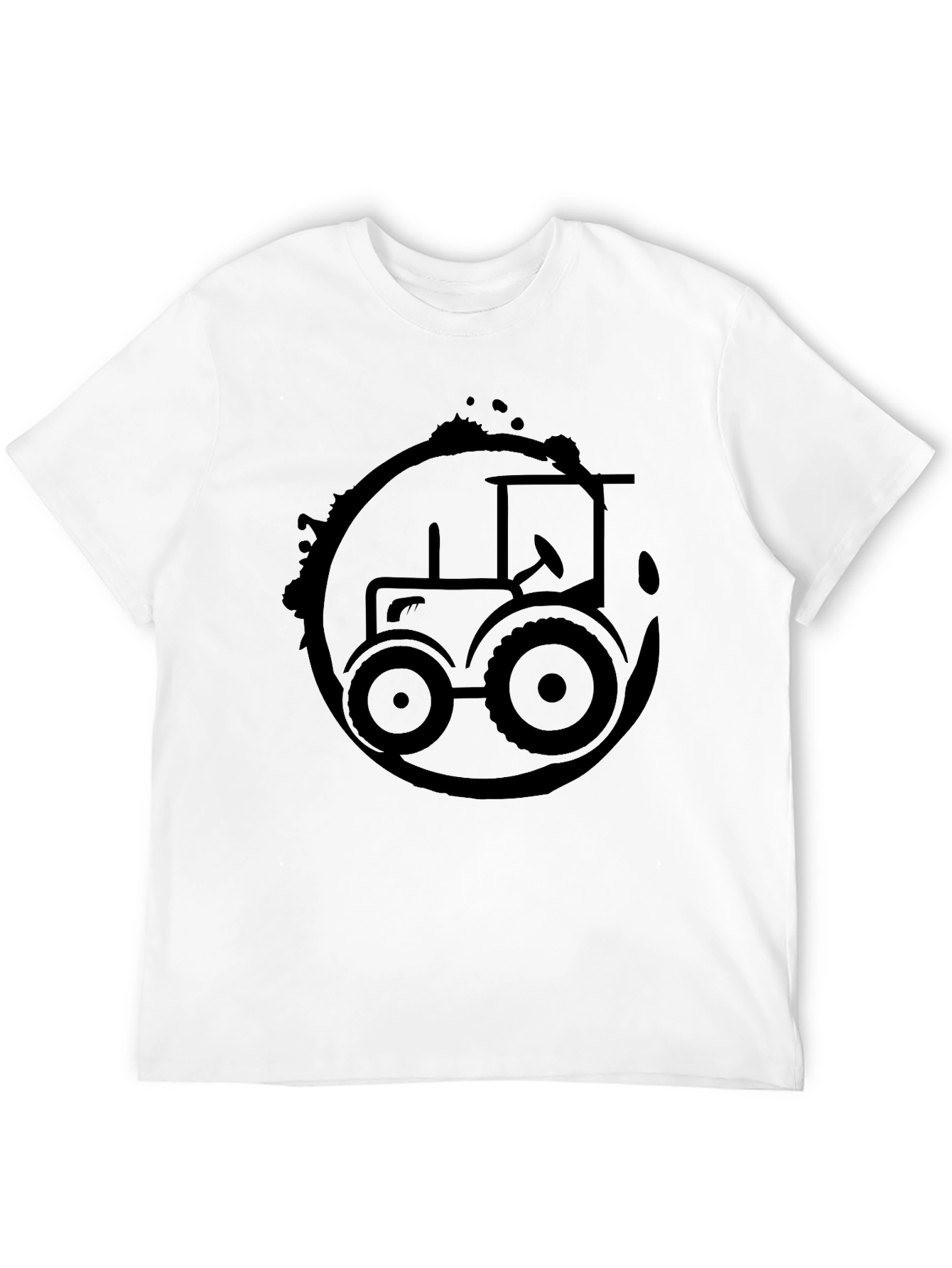 Black Tractor Graphic Tee - Farm Life Shirt