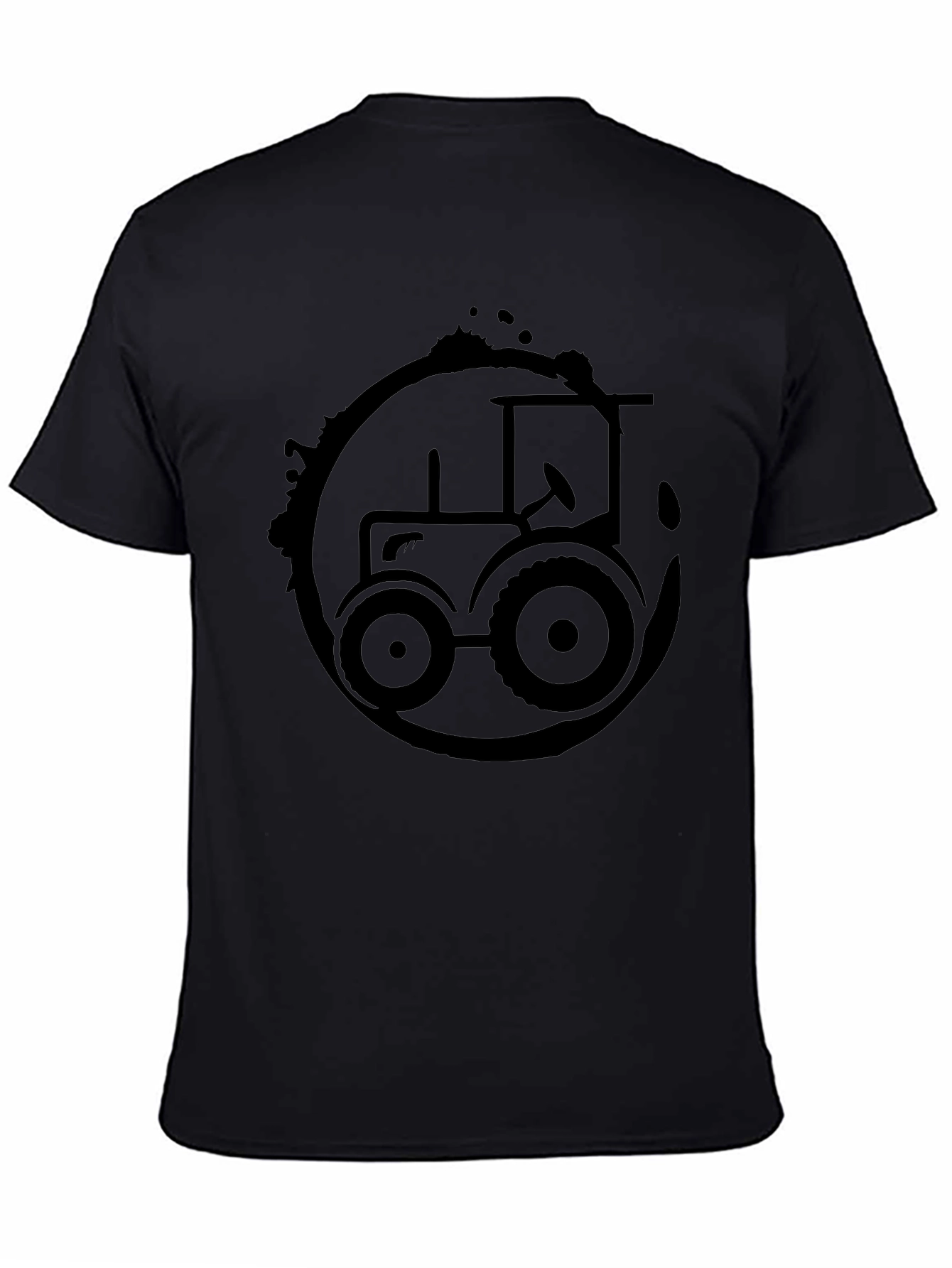 Black Tractor Graphic Tee - Farm Life Shirt