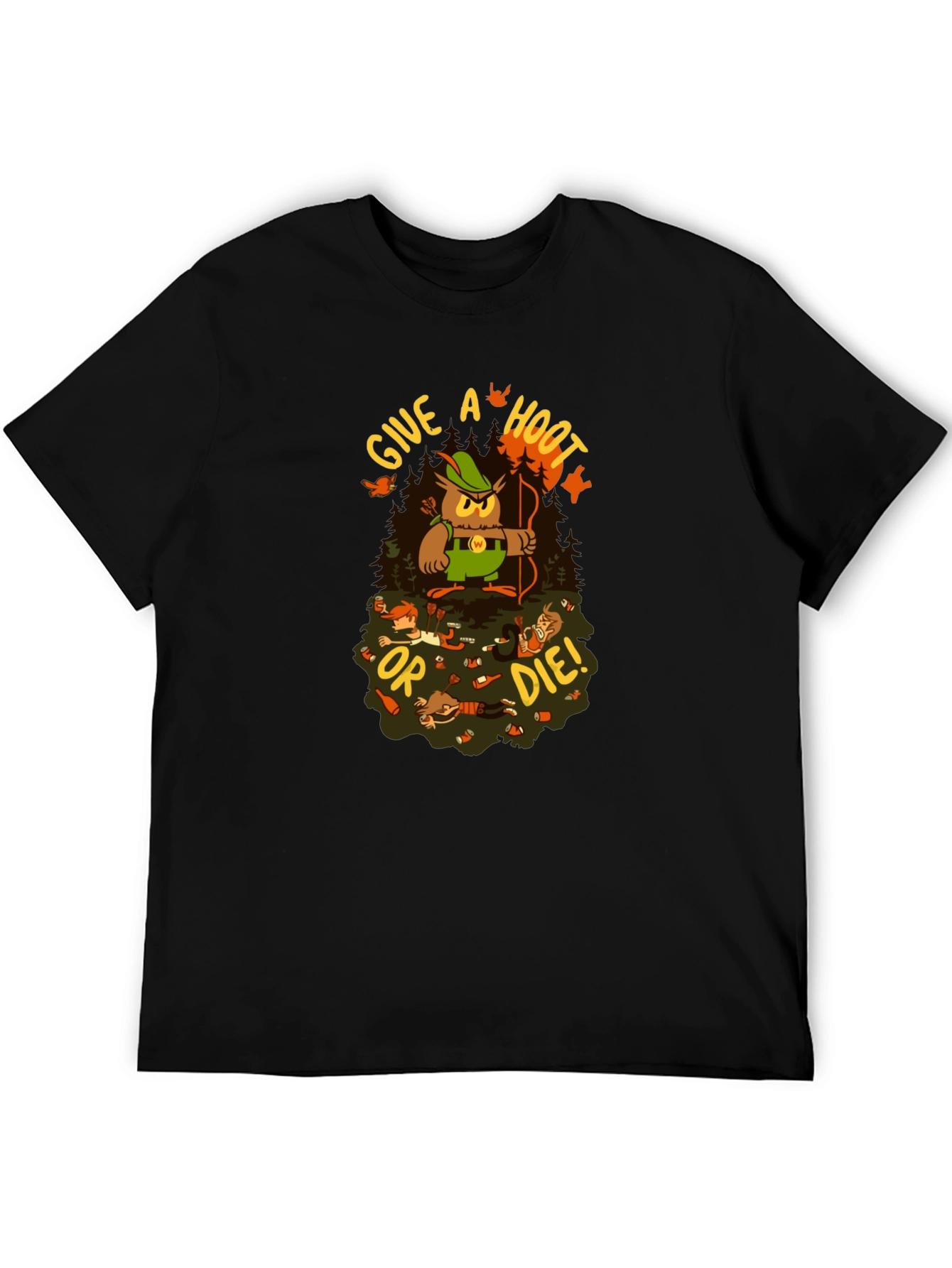 Give a Hoot or Die! Graphic T-Shirt