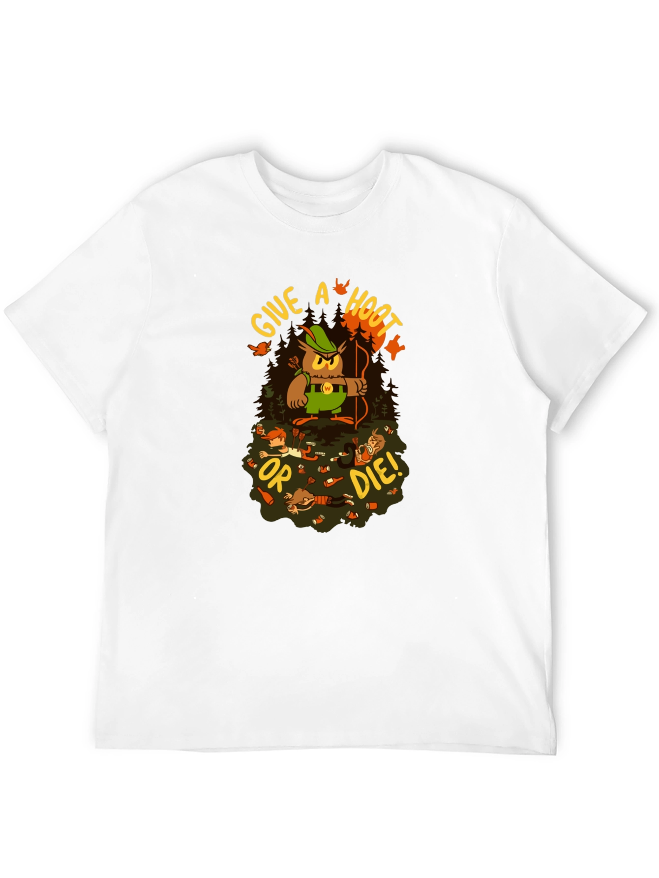 Give a Hoot or Die! Graphic T-Shirt