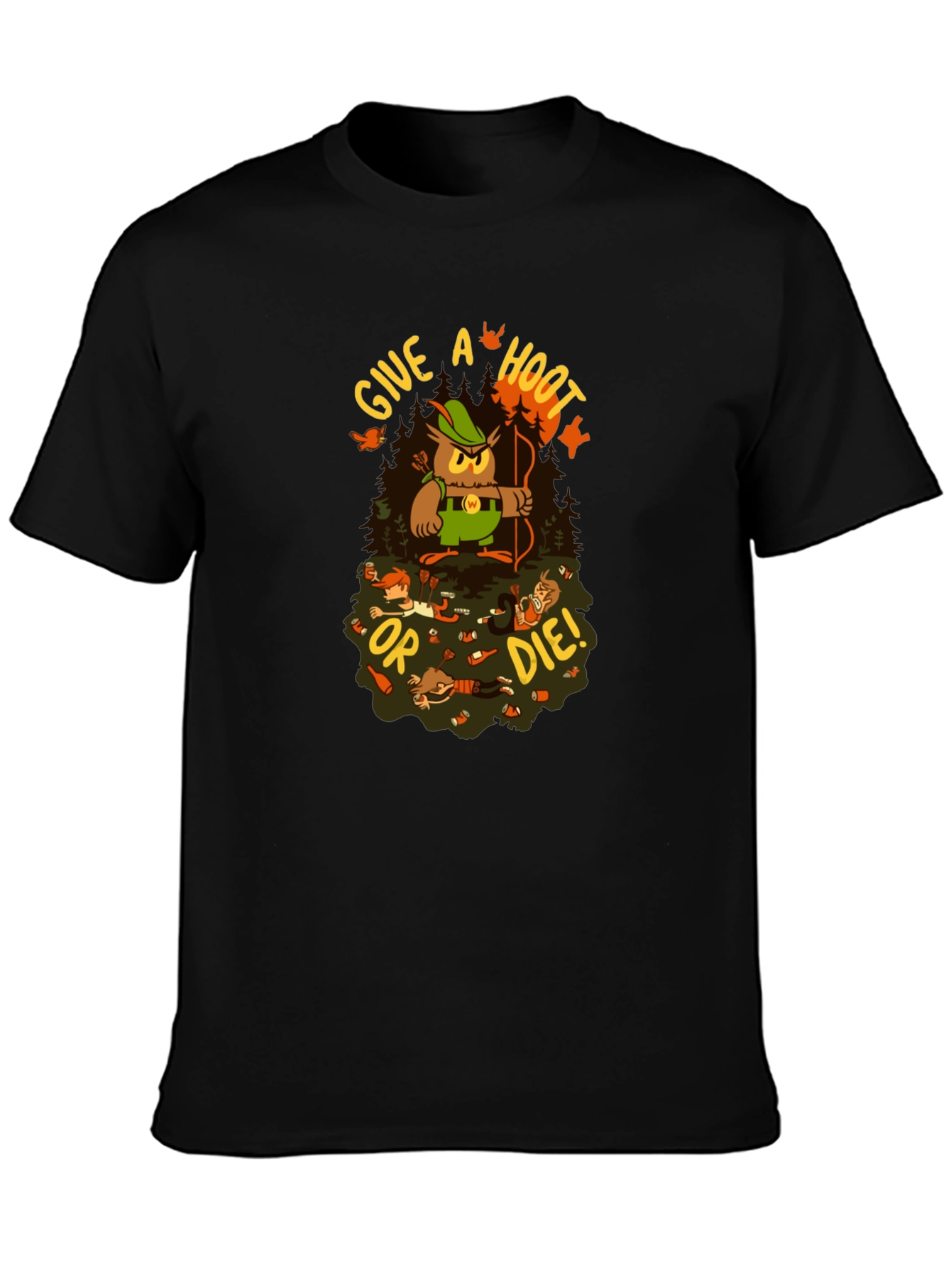 Give a Hoot or Die! Graphic T-Shirt