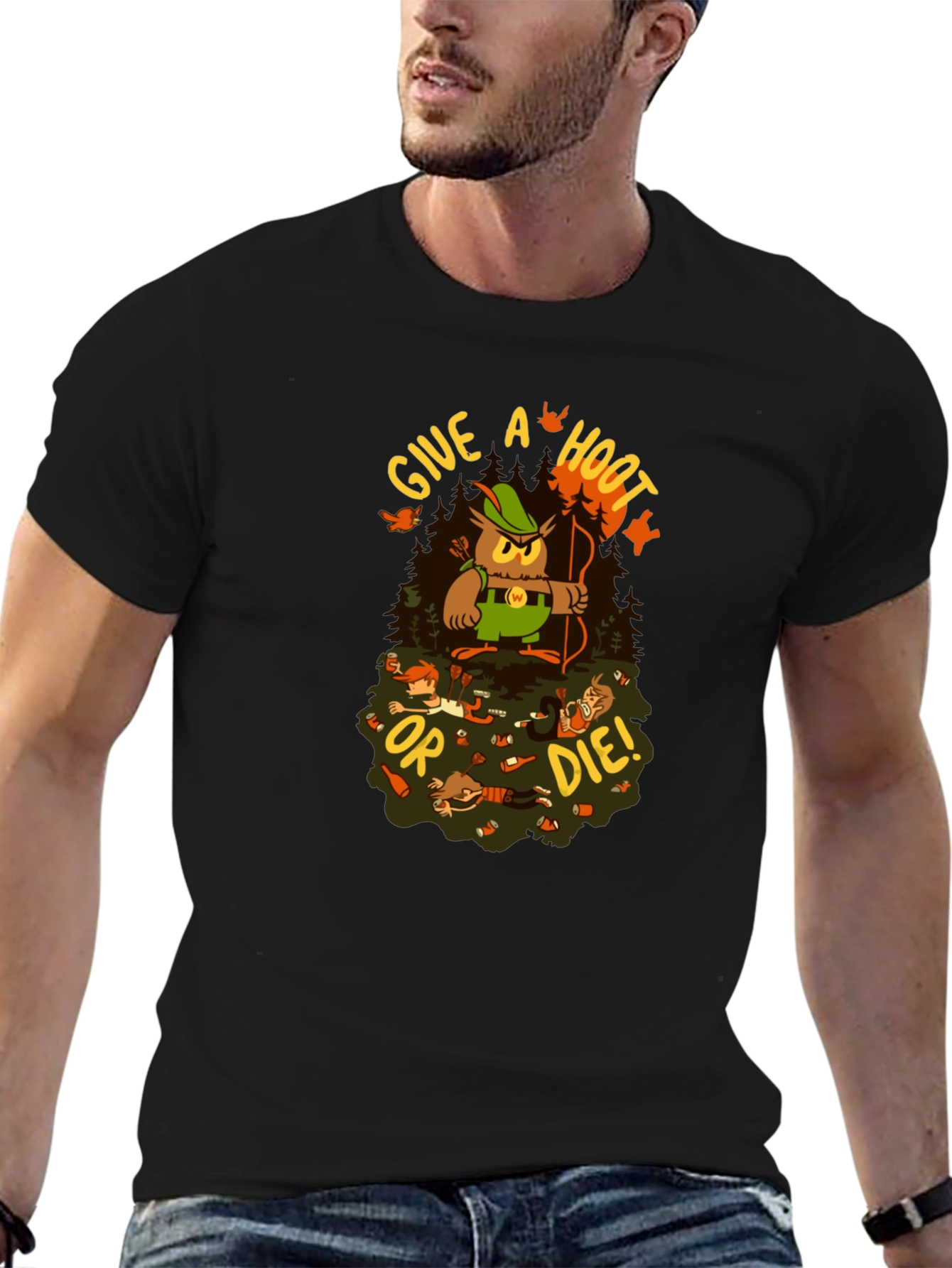 Give a Hoot or Die! Graphic T-Shirt