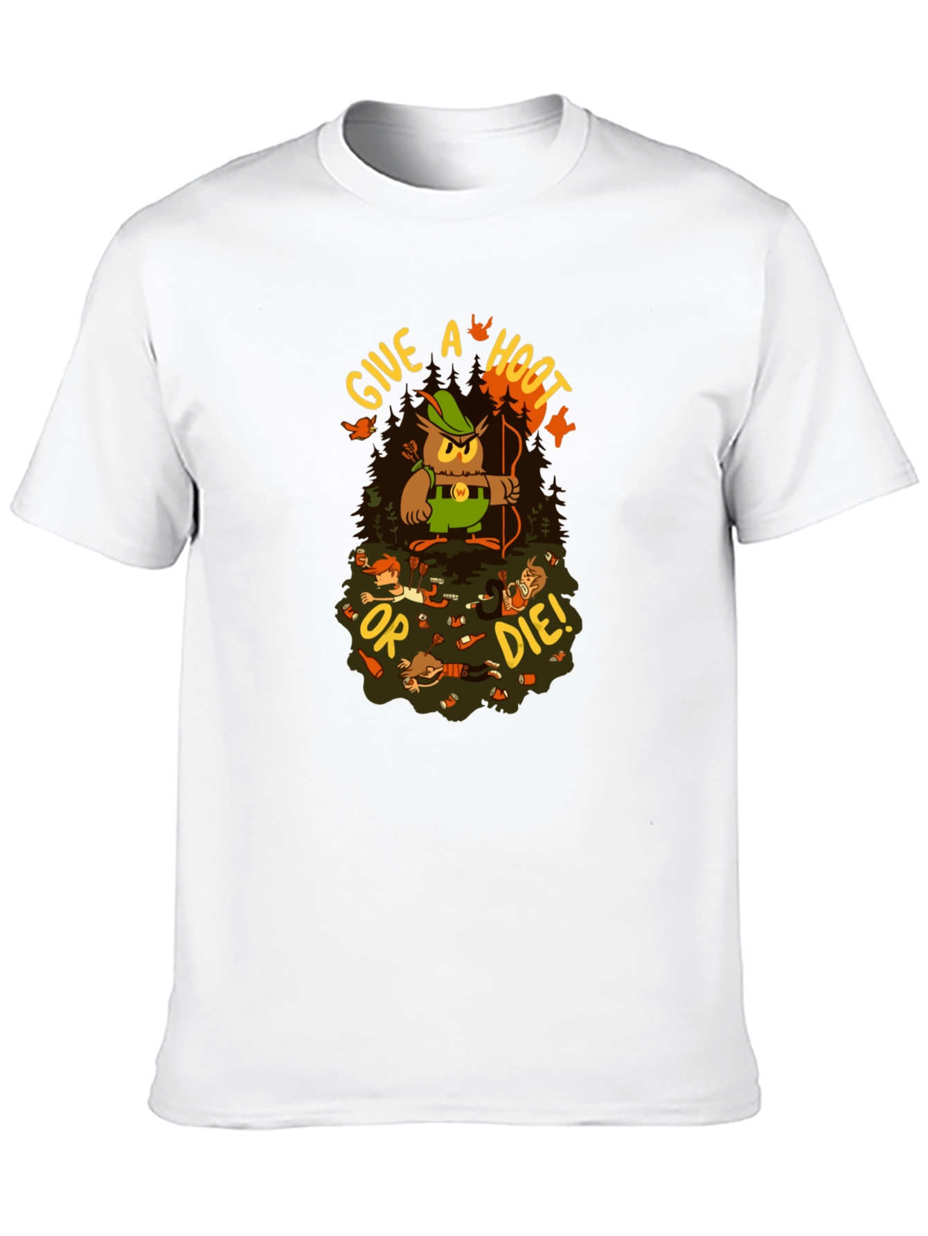 Give a Hoot or Die! Graphic T-Shirt