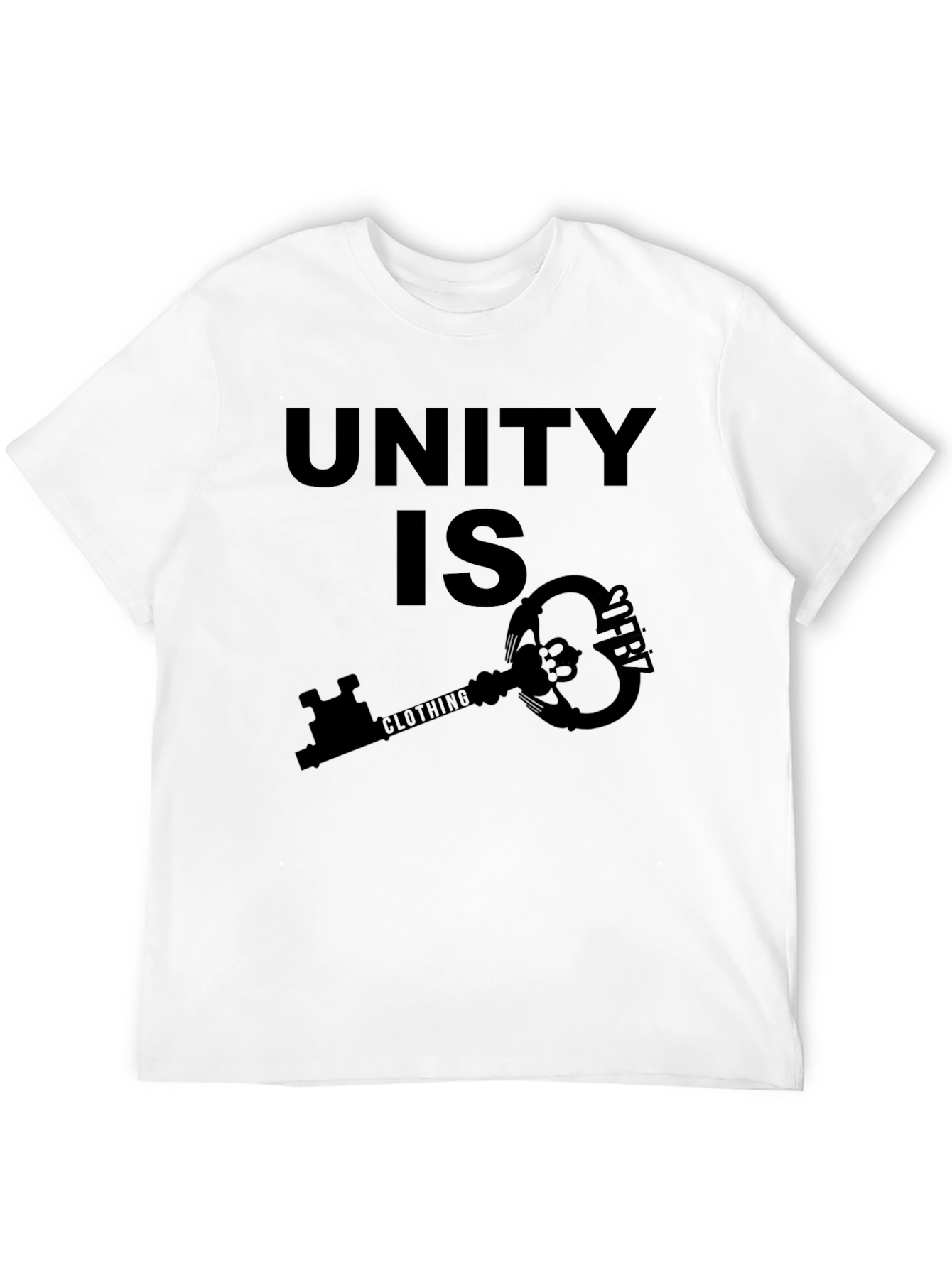Unity Key Graphic Tee - Black Cotton T-Shirt