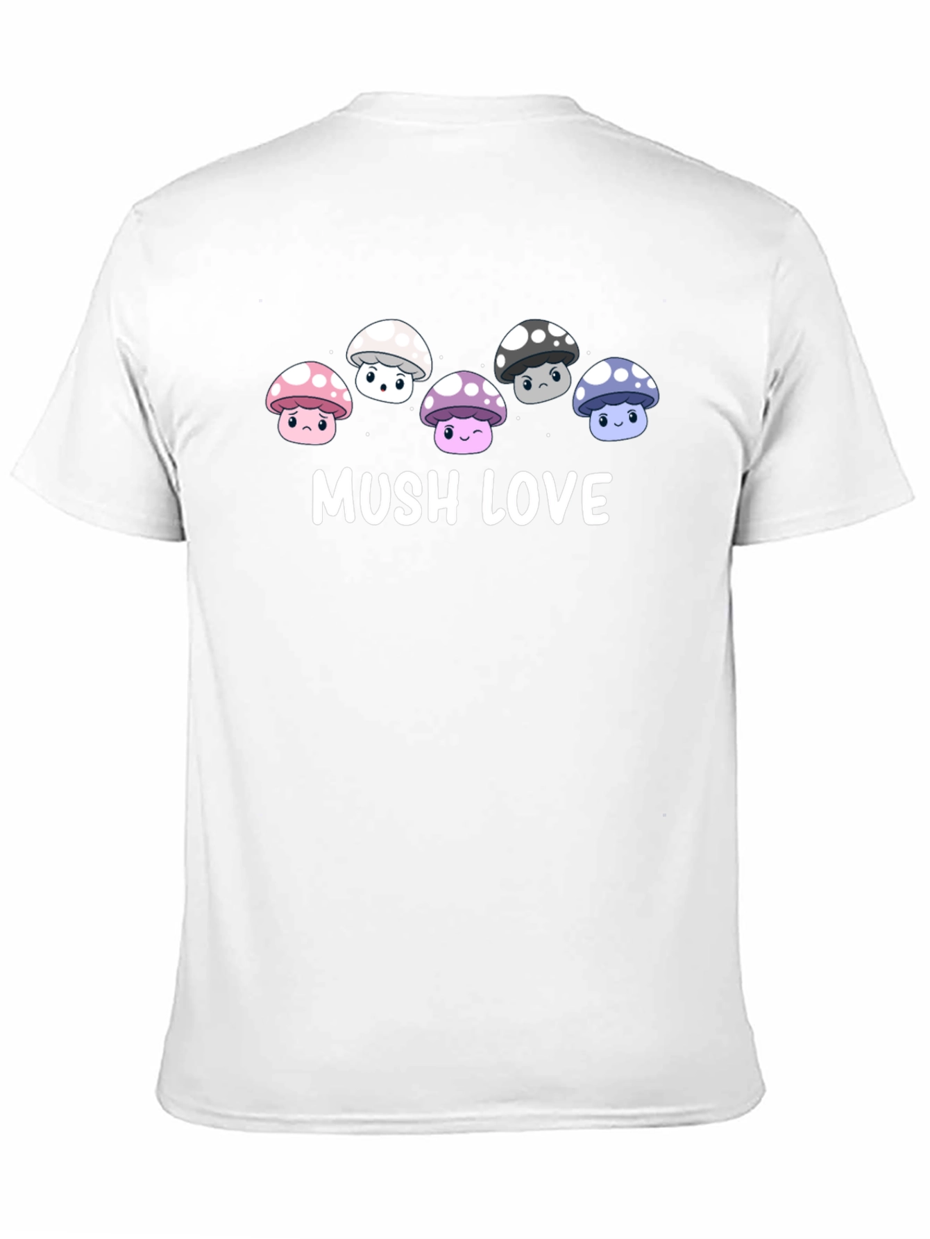 Mushroom Love Graphic Tee - Cute Cartoon Fungi T-Shirt