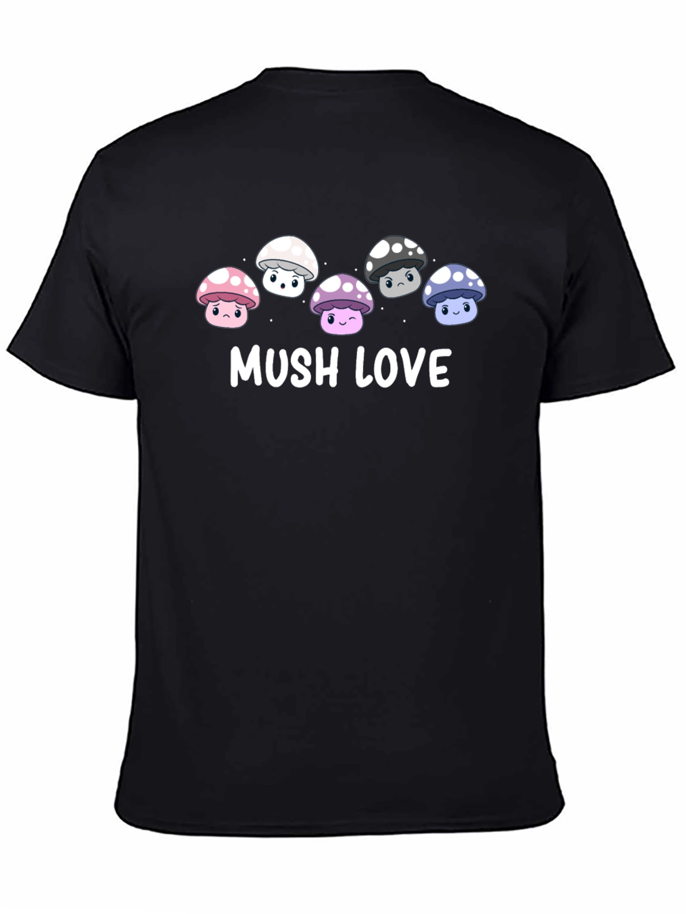 Mushroom Love Graphic Tee - Cute Cartoon Fungi T-Shirt