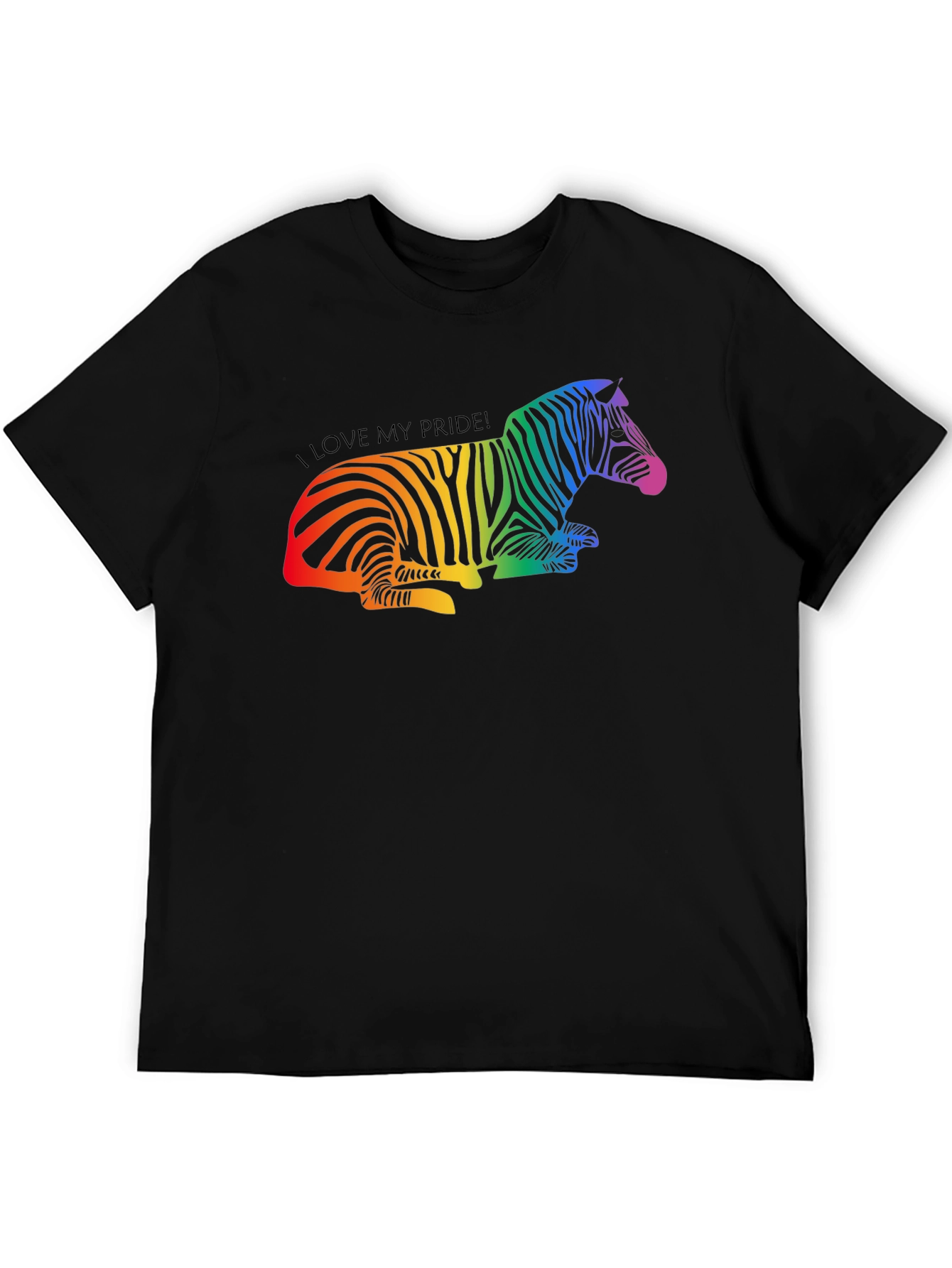 Rainbow Pride Zebra Graphic Tee - Stylish Unisex T-Shirt