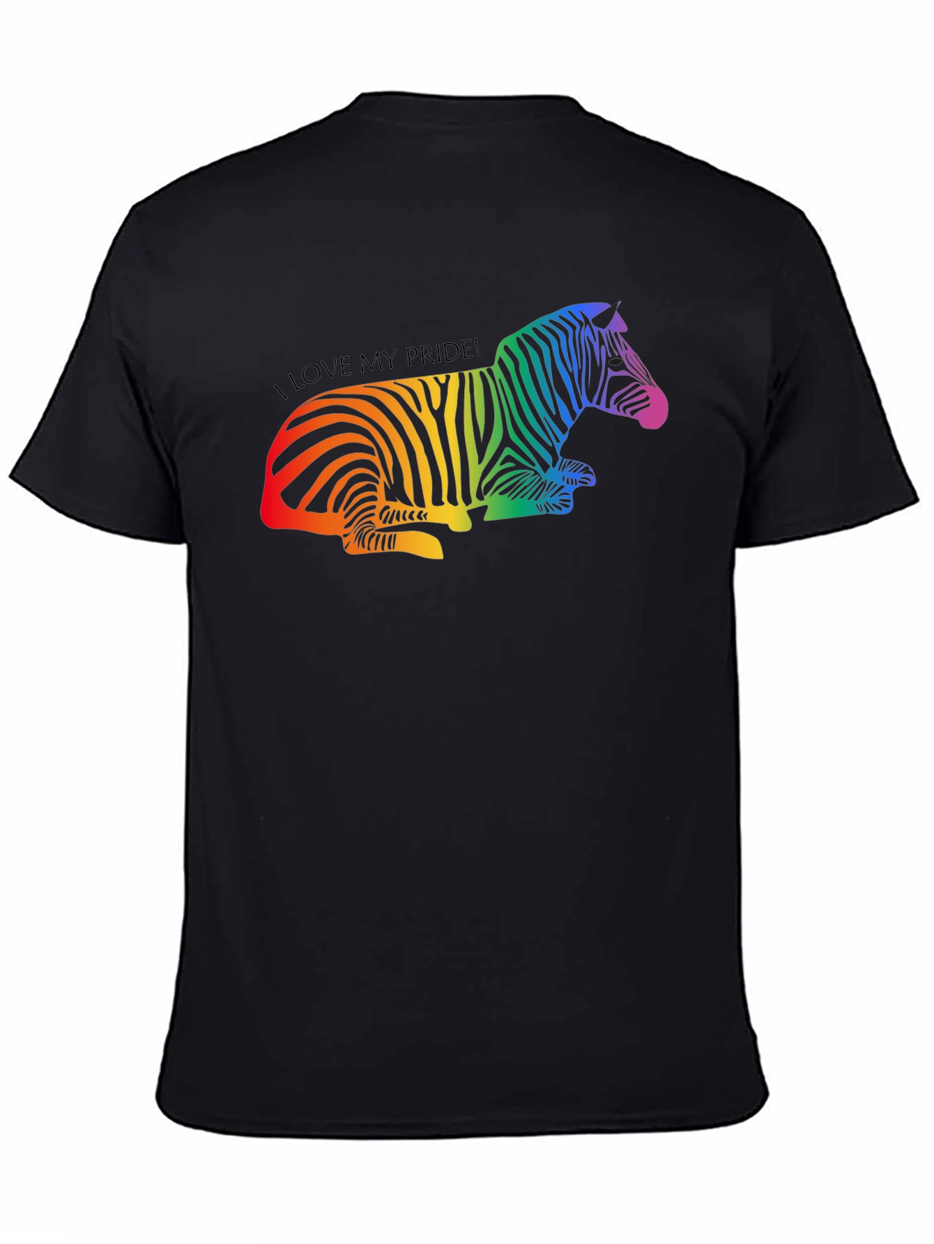 Rainbow Pride Zebra Graphic Tee - Stylish Unisex T-Shirt