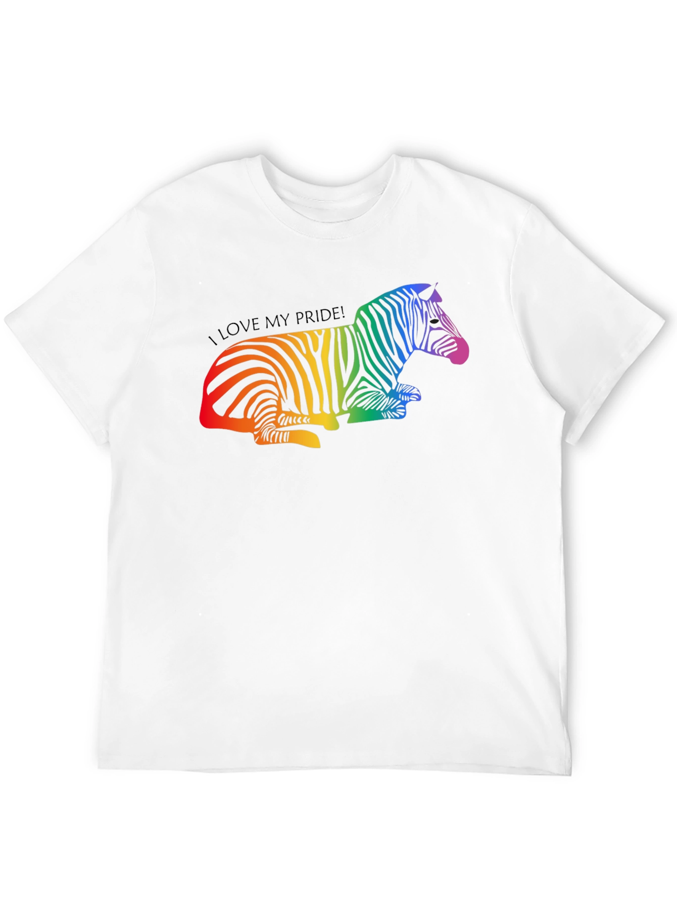 Rainbow Pride Zebra Graphic Tee - Stylish Unisex T-Shirt