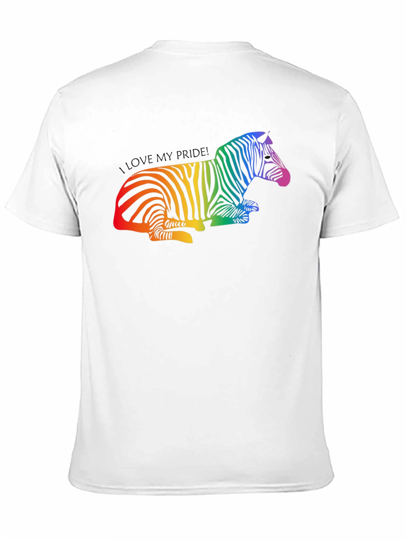 Rainbow Pride Zebra Graphic Tee - Stylish Unisex T-Shirt