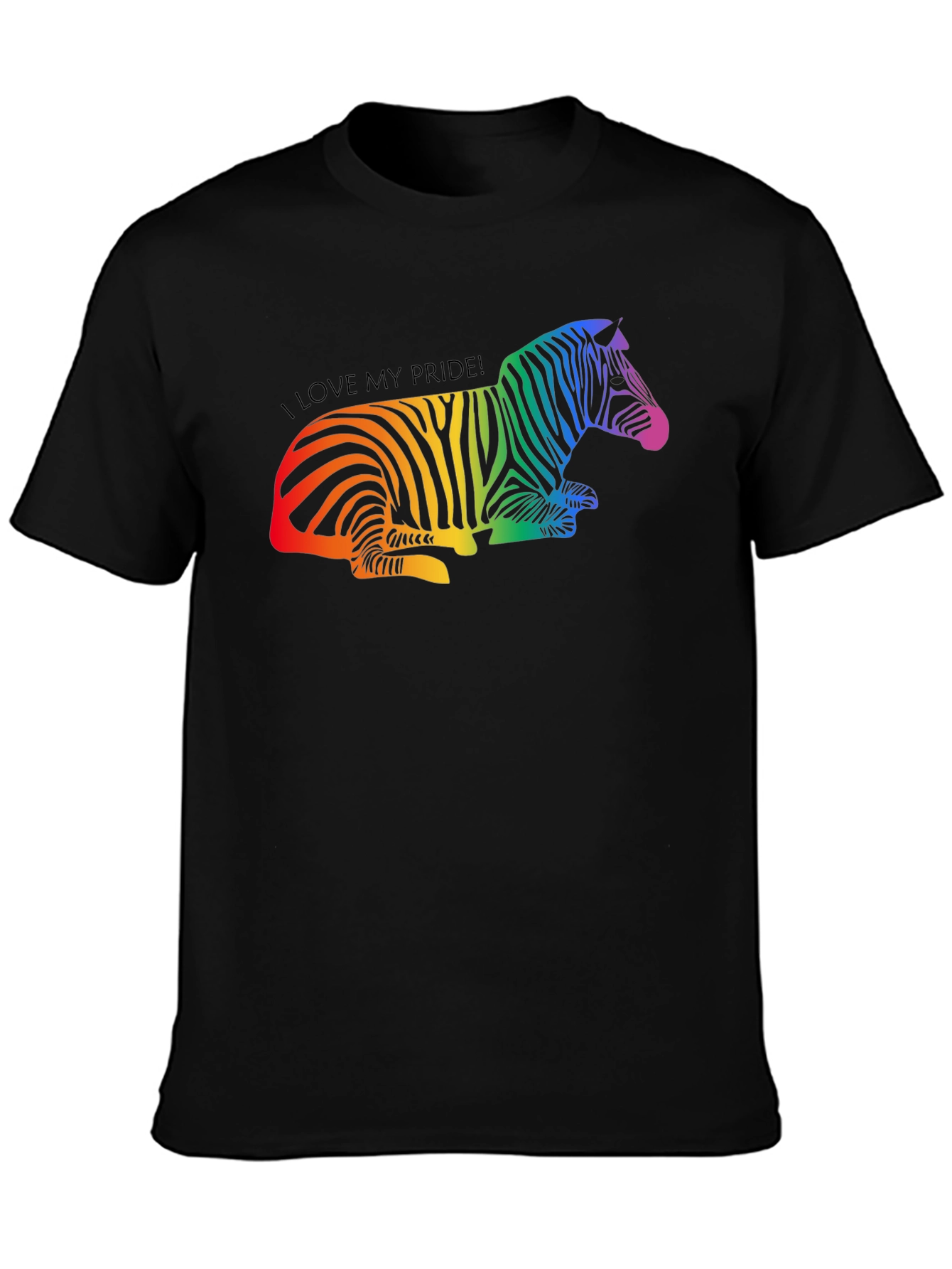 Rainbow Pride Zebra Graphic Tee - Stylish Unisex T-Shirt