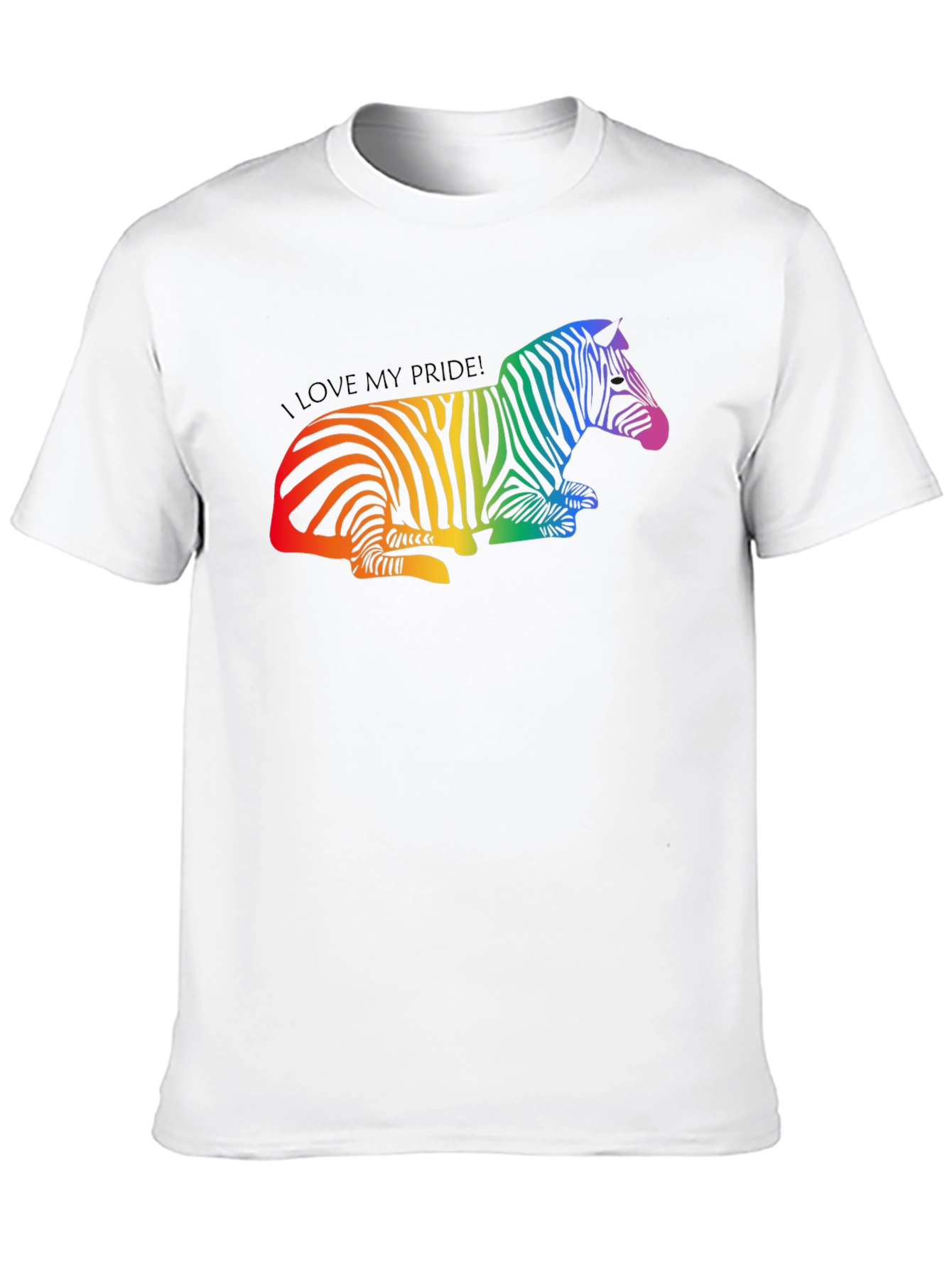 Rainbow Pride Zebra Graphic Tee - Stylish Unisex T-Shirt